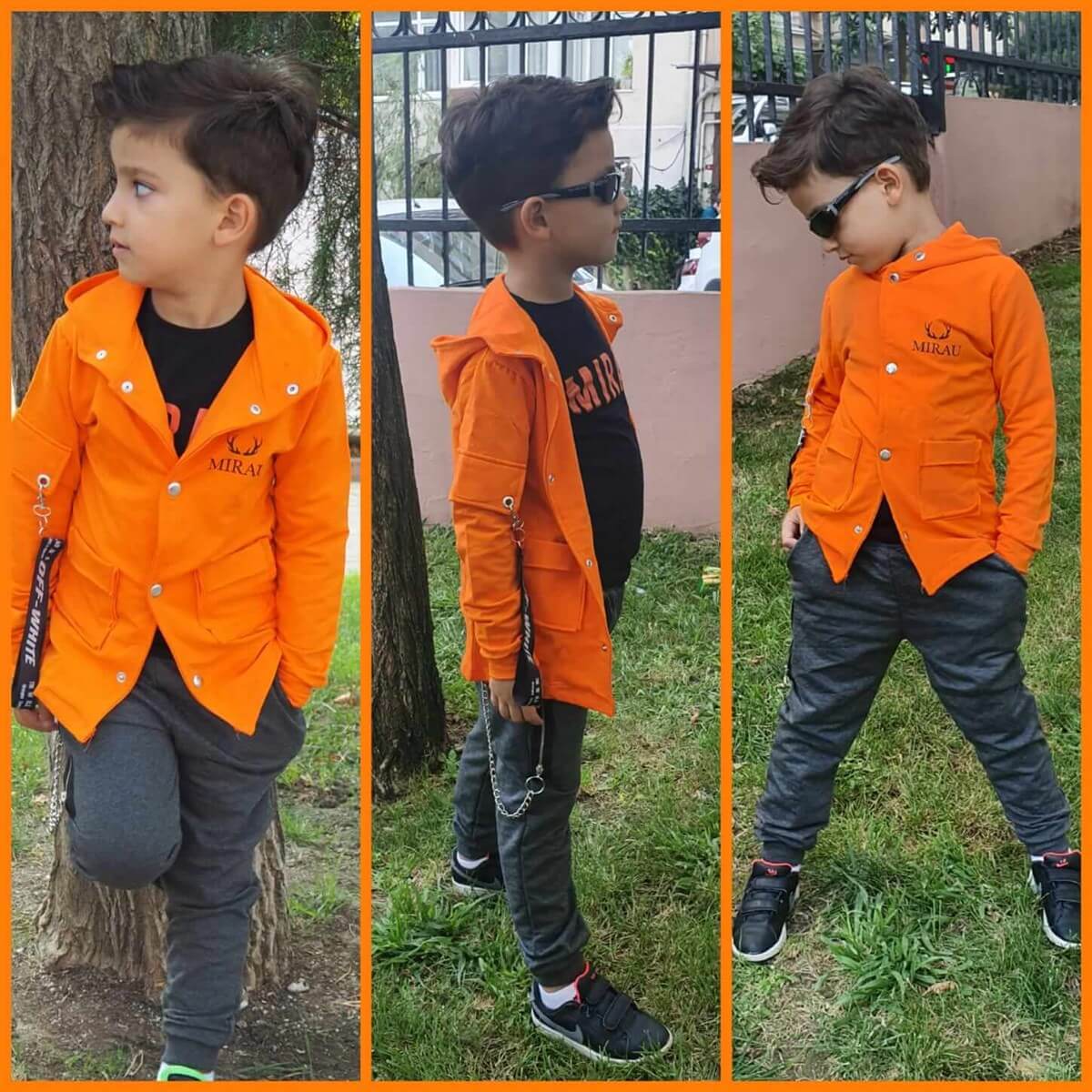 Erkek Çocuk Zincir Detaylı Kombin-Sezon Ürünleri-QuzucukKids.com