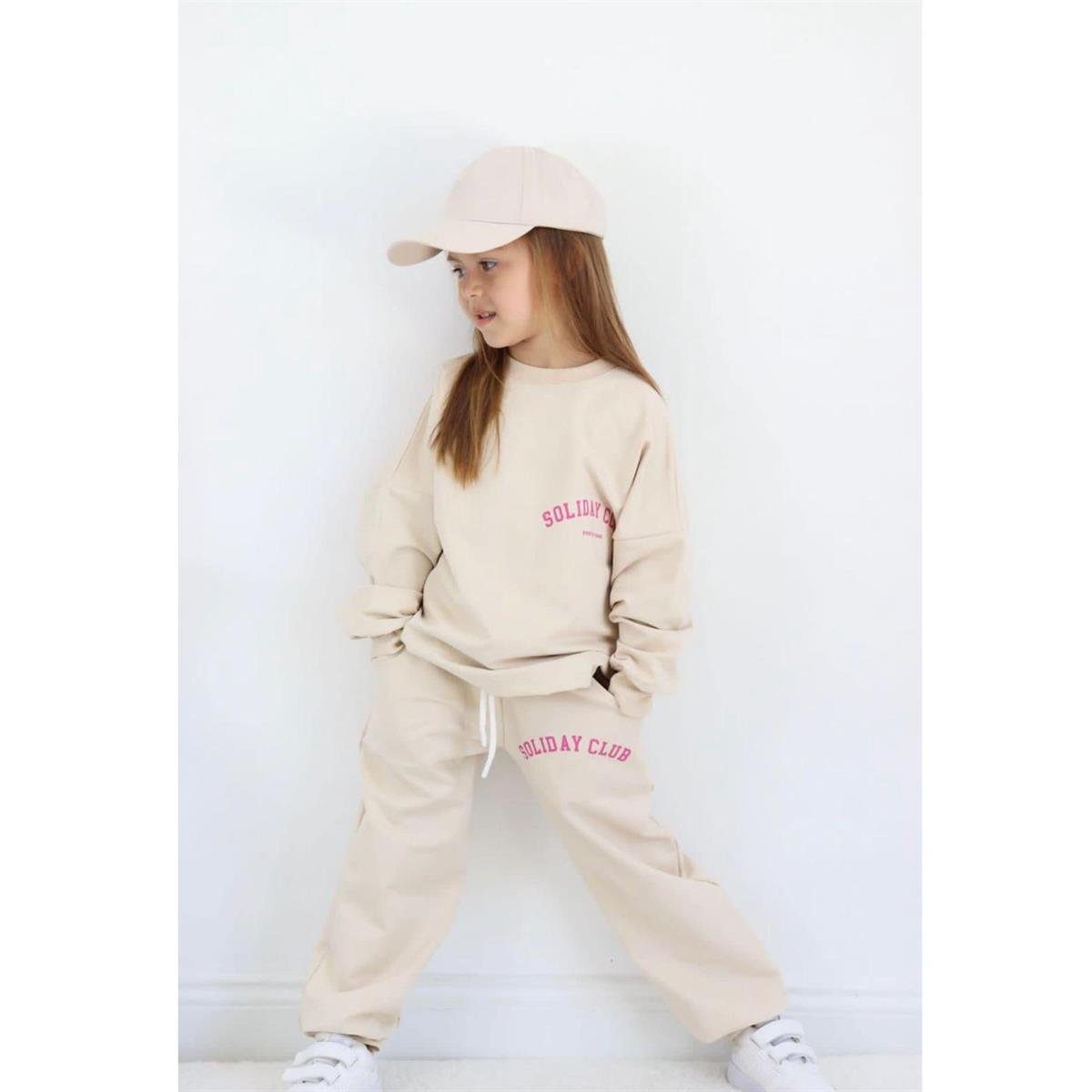 Kız Çocuk Krem 2'li Takım-Kız Çocuk Alt Üst Takım-Kız Çocuk Krem 2'li Takım | QuzucukKids.com-QuzucukKids.com