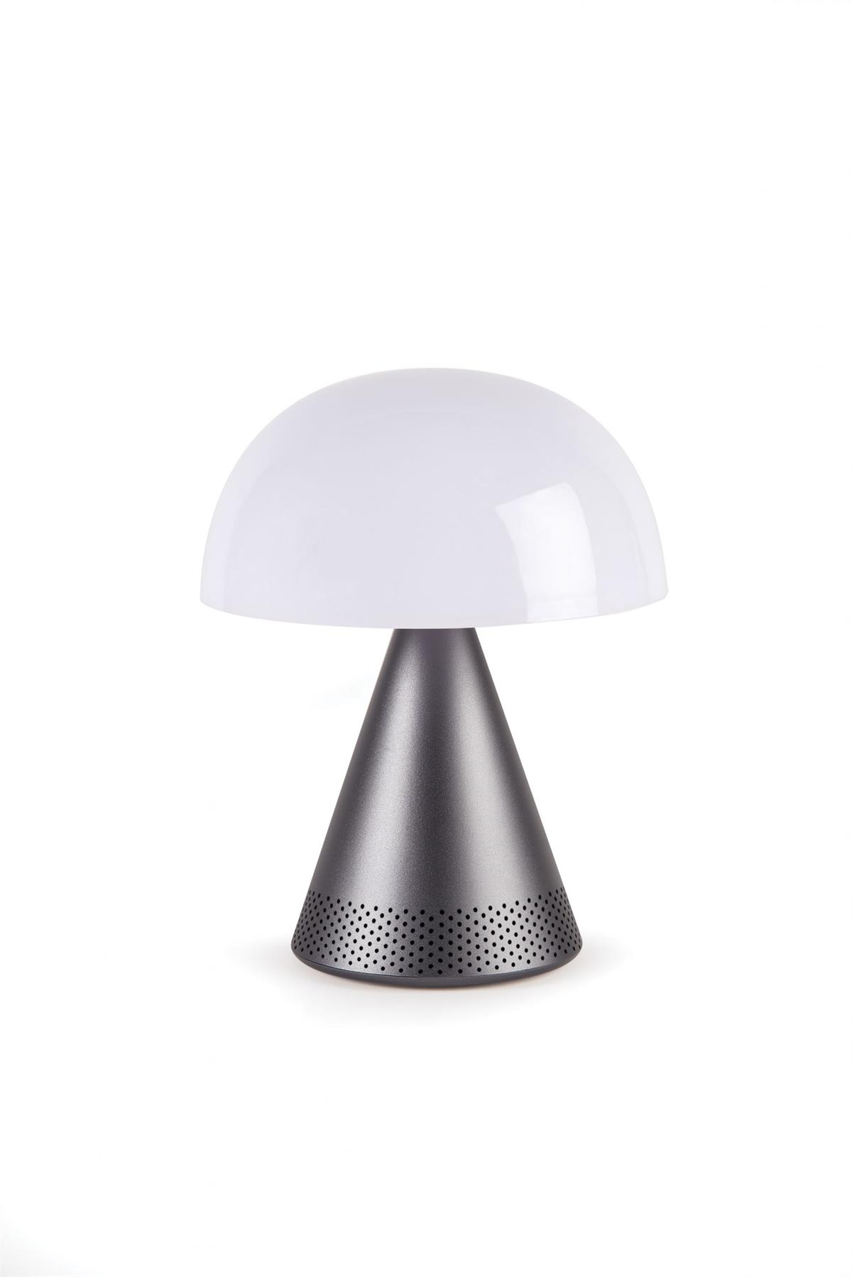 Lexon Mina L Led Lamba ve  Bluetooth Hoparlör Metalik Gri