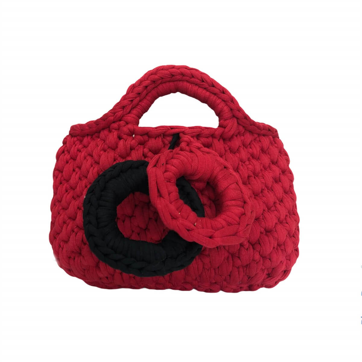 Özel Tasarım Organik El Örgüsü Kırmızı Çanta-Ev Gereçleri-QuzucukKids.com