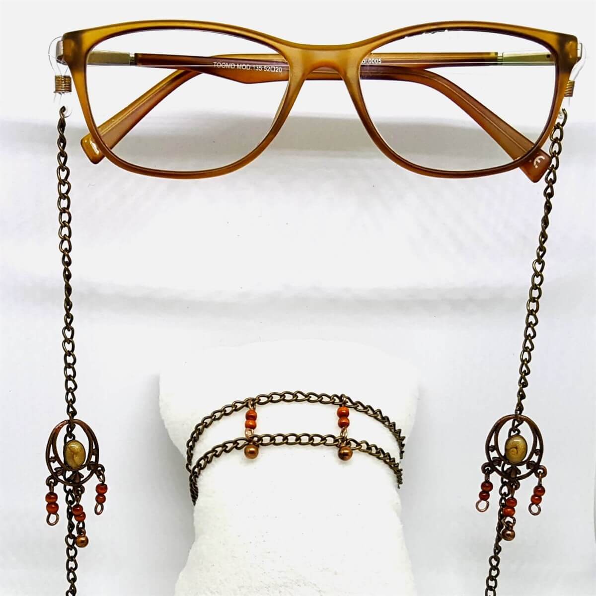 Simple Otantik Gözlük Zinciri & Bileklik Set-Aksesuar-QuzucukKids.com