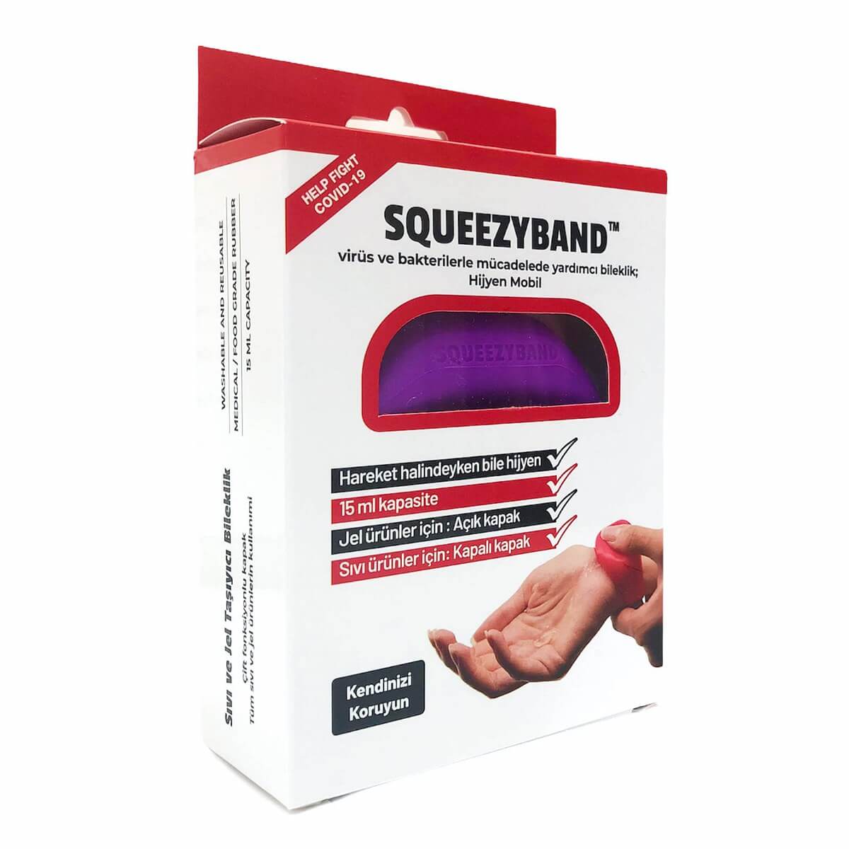 Squeezyband Çocuk İçin Dezenfektan Hazneli Bileklik -Ev Gereçleri-QuzucukKids.com