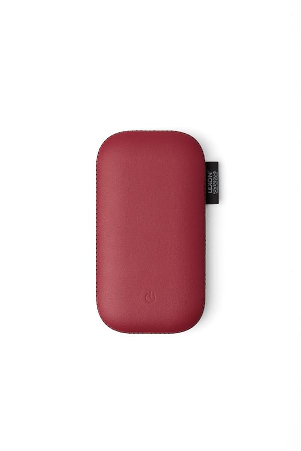 Lexon Powersound Deri Kablosuz  Şarj Cihazı ve Bluetooth Hoparlör Kırmızı