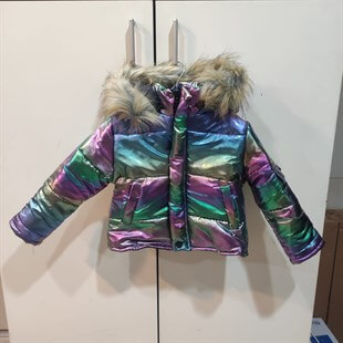 Kız Çocuk Kışlık Yanar Döner Şişme Mont-Kid Girl Jacket-QuzucukKids.com