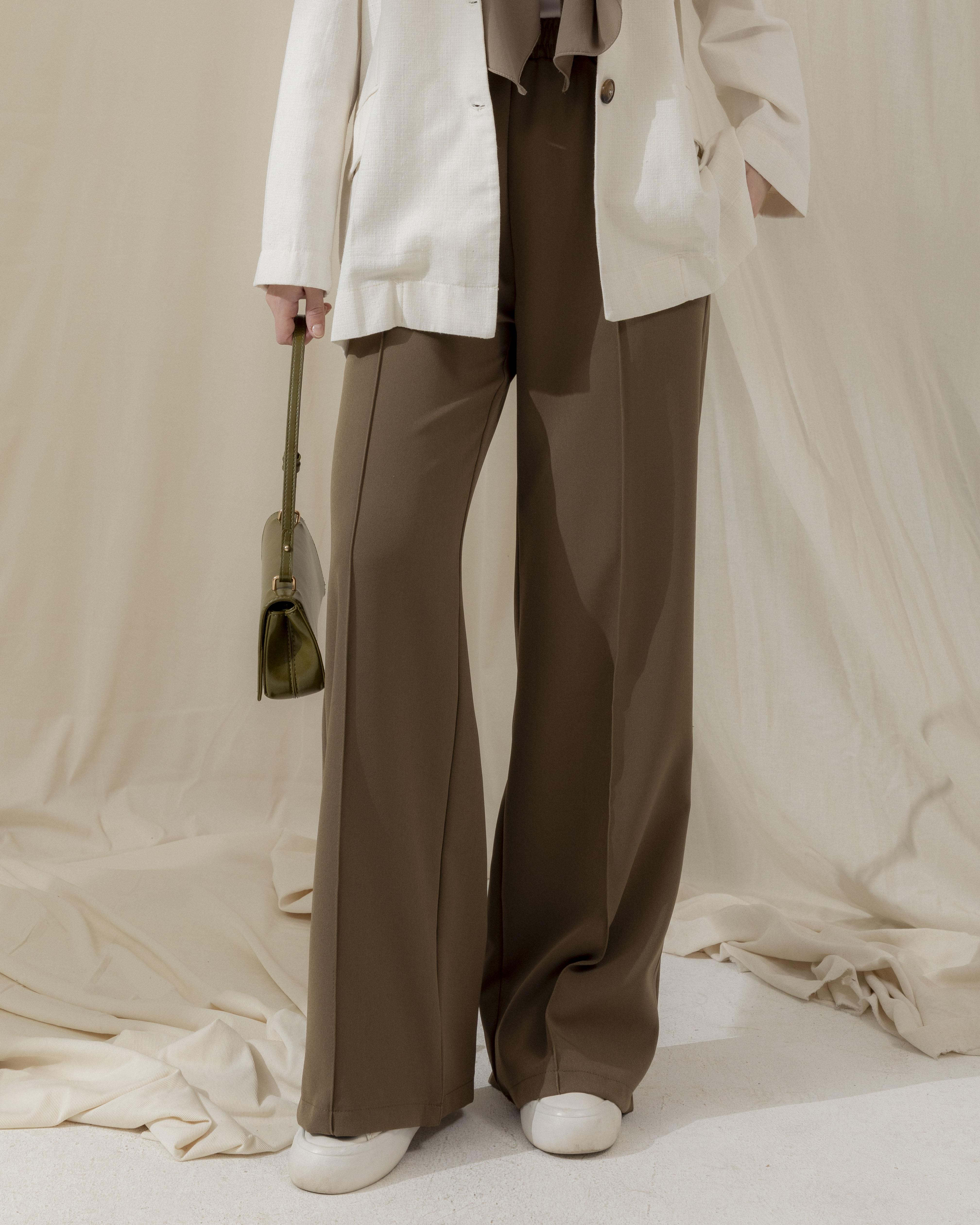 Beli Lastikli Haki Pantolon