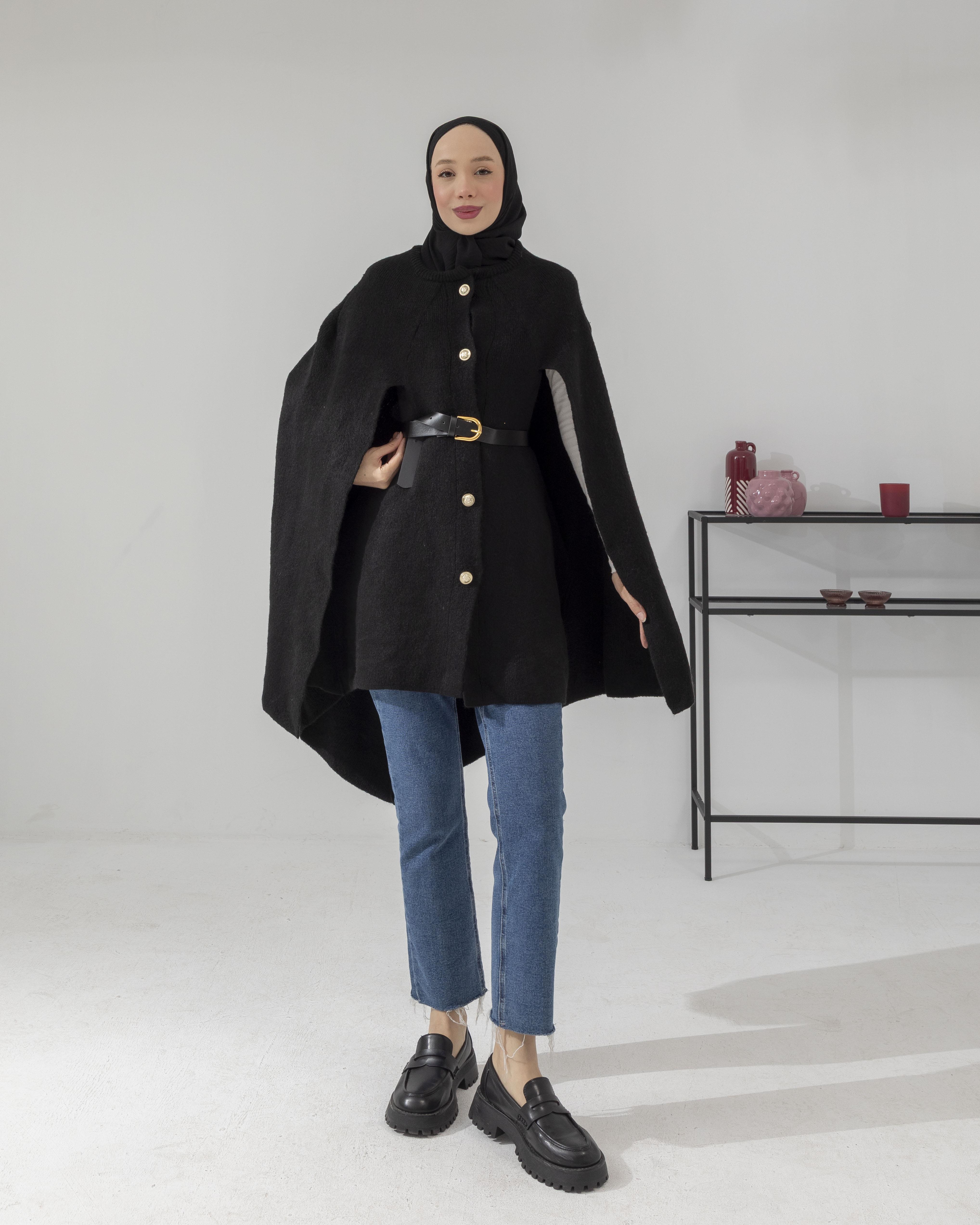 Oversize Siyah Triko Panço