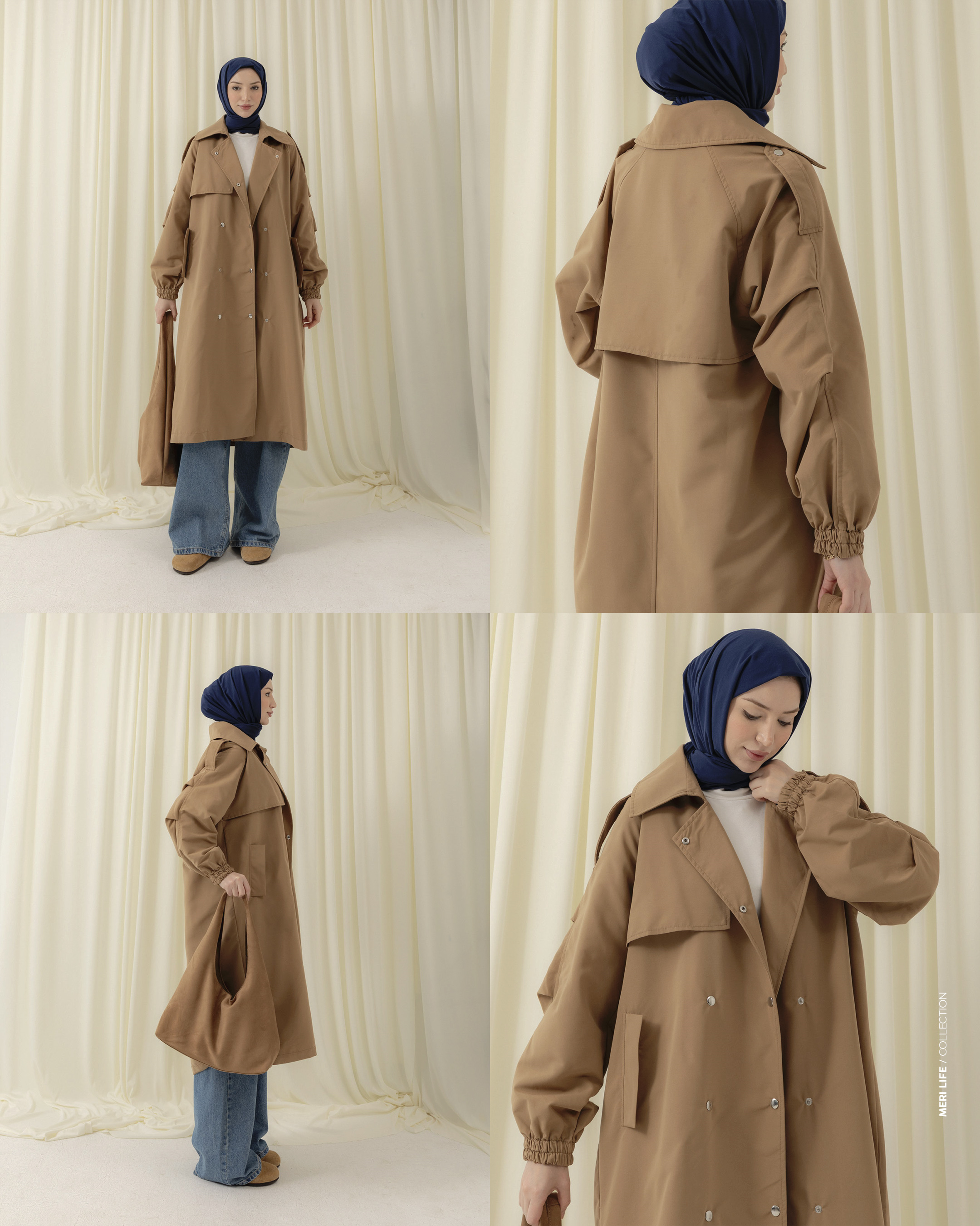 Apoletli Bej Trençkot