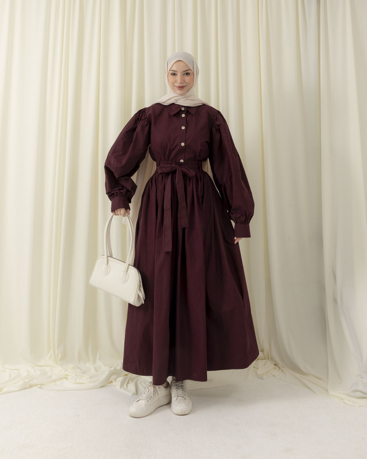 İnari Bordo Etekli Takım