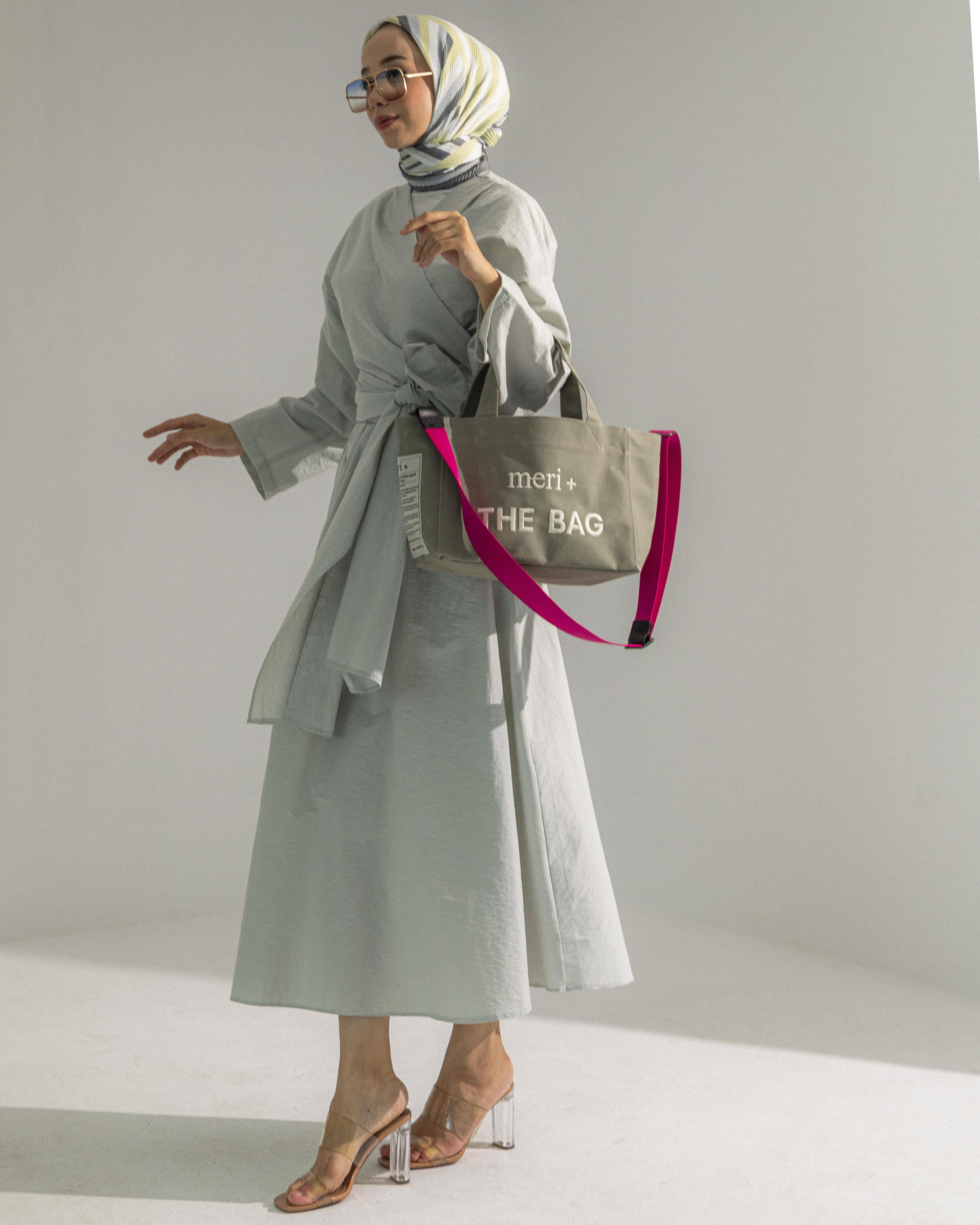 Küçük Boy Çağla Kanvas Çanta-Fuşya Kayış