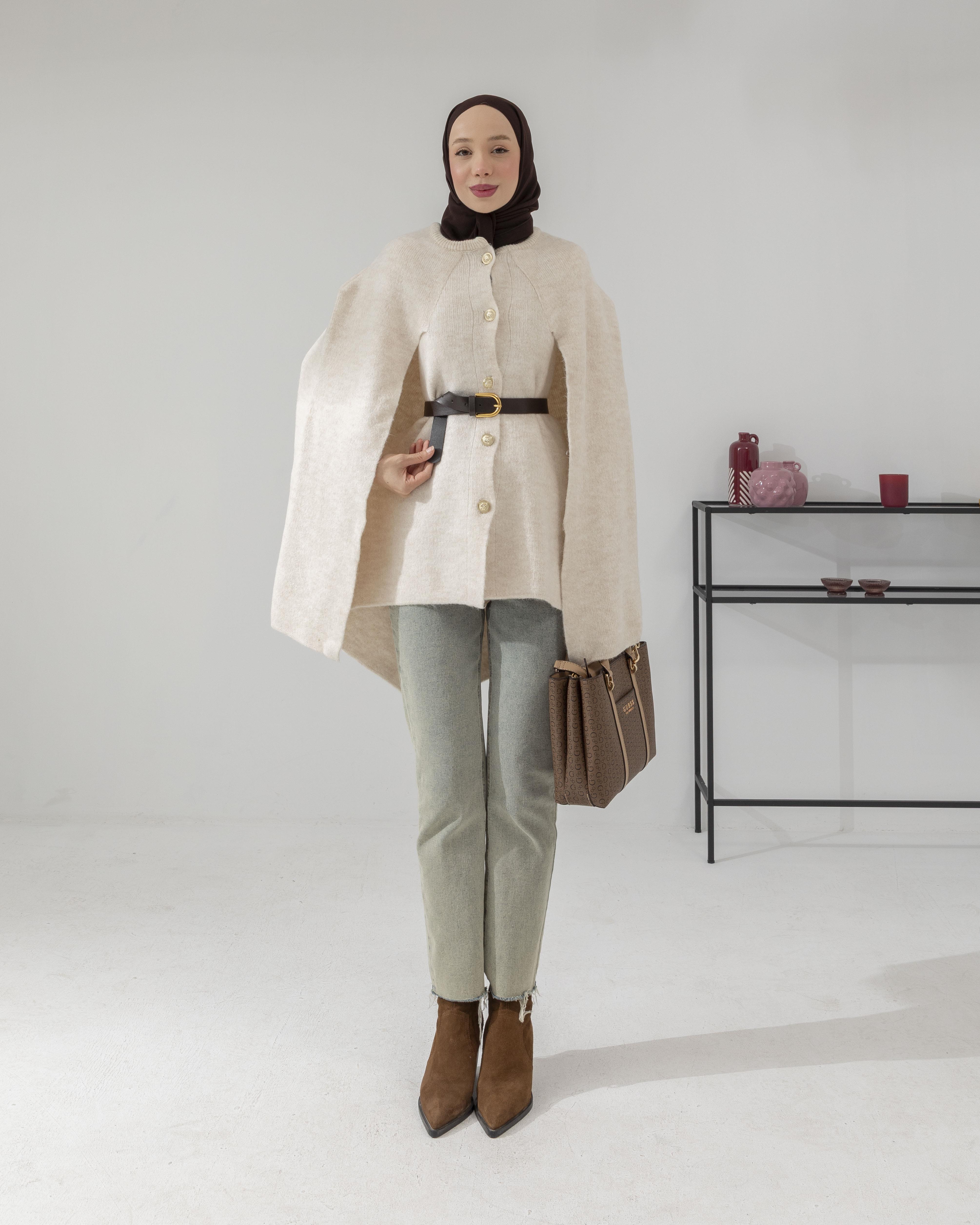 Oversize Krem Triko Panço