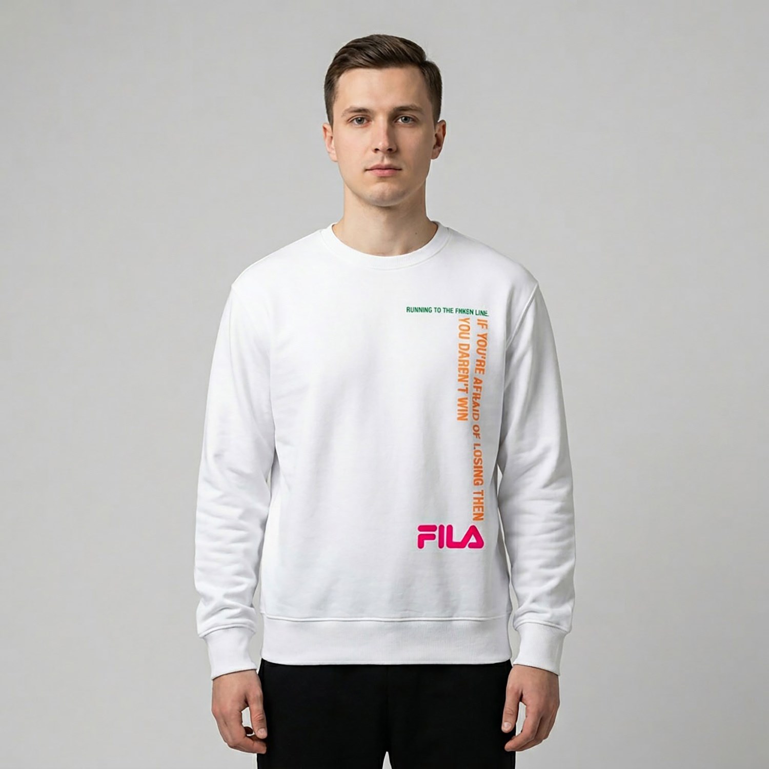 Fila Erkek Bisiklet Yaka Sweatshirt Transfer Detail SU411114 LONG SLEEVE SWEATSHIRT