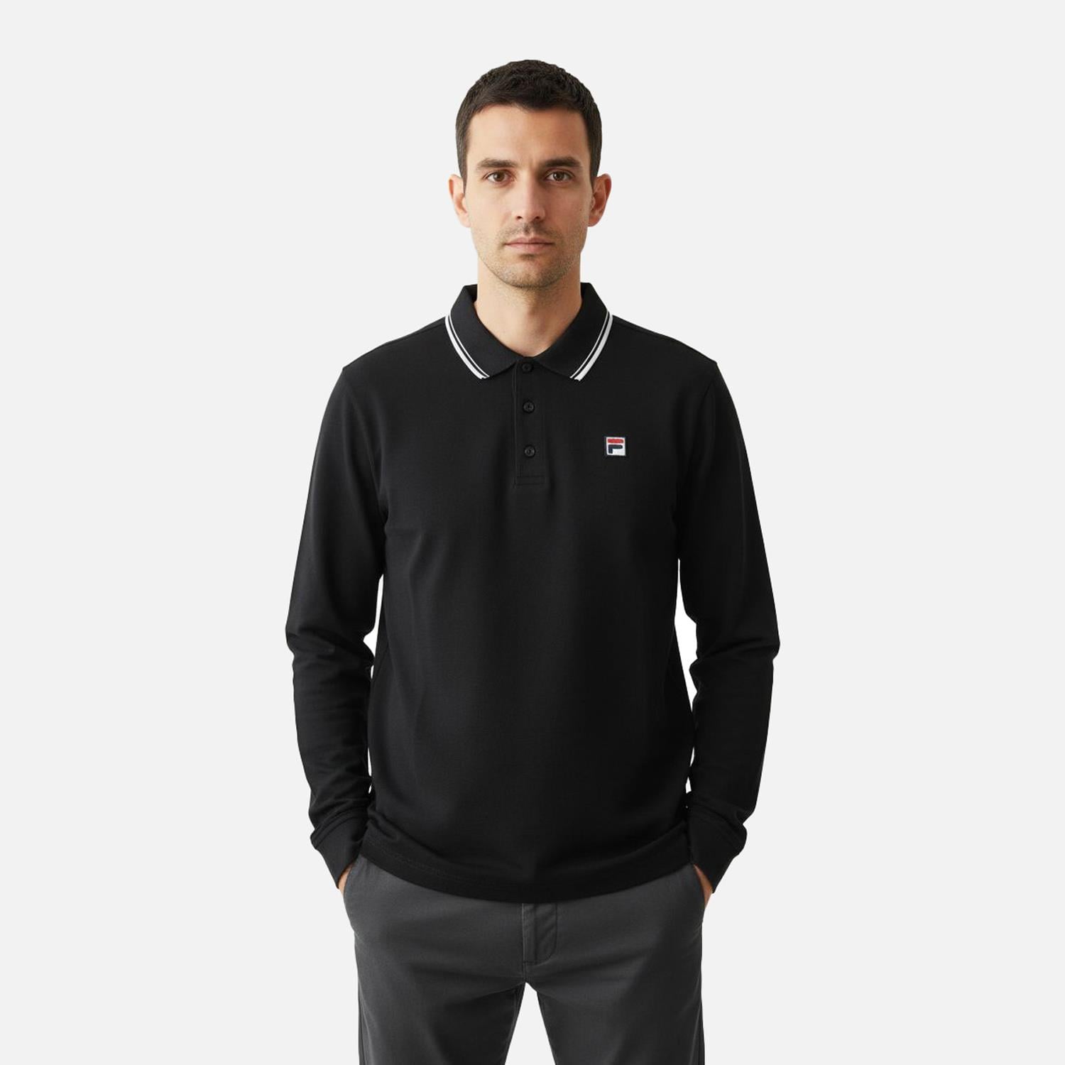 Fila Erkek Günlük Polo Yaka Sweatshirt Biella Tipped Fam1096.80010