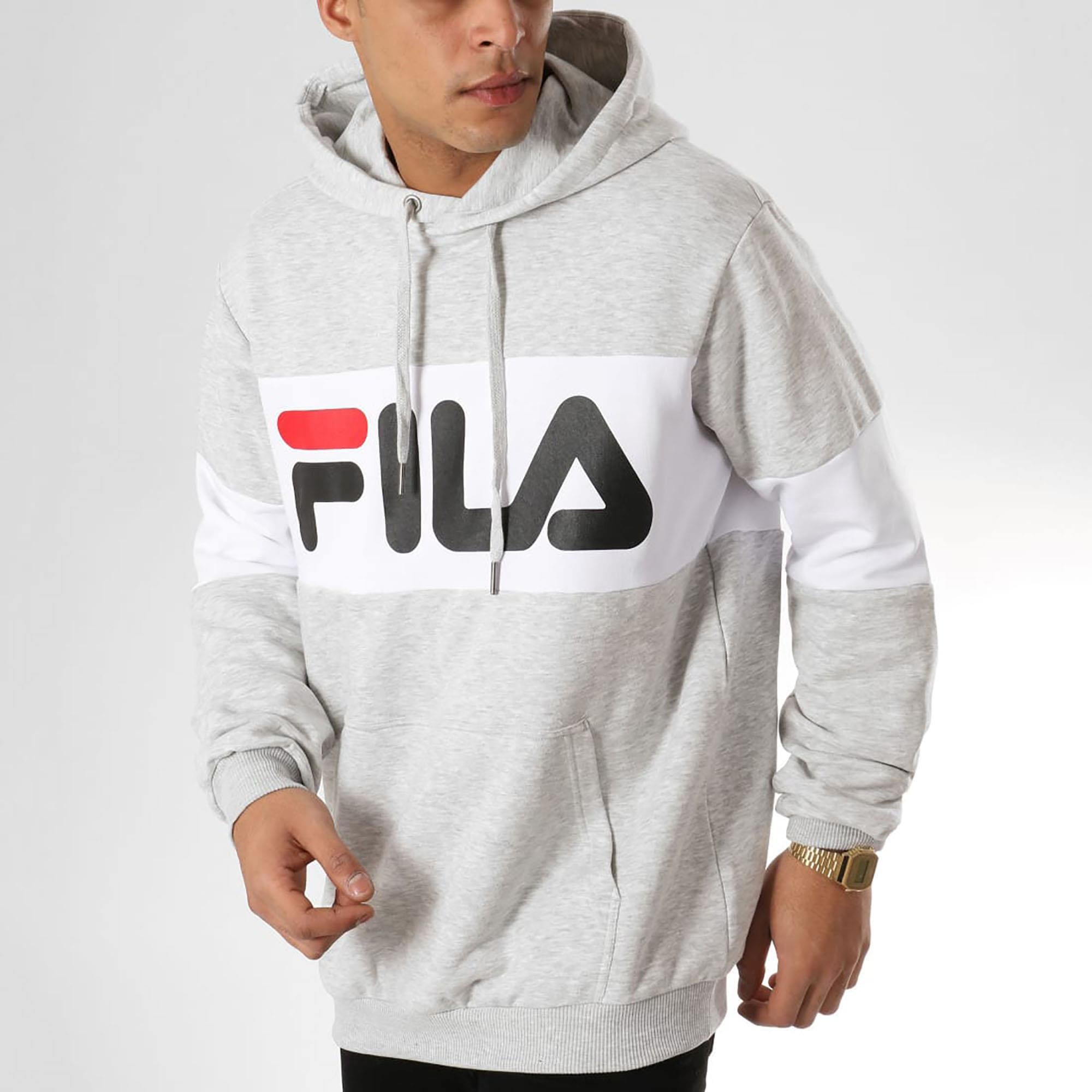 Fila Erkek Kapşonlu Sweatshirt Night Blocked 687001