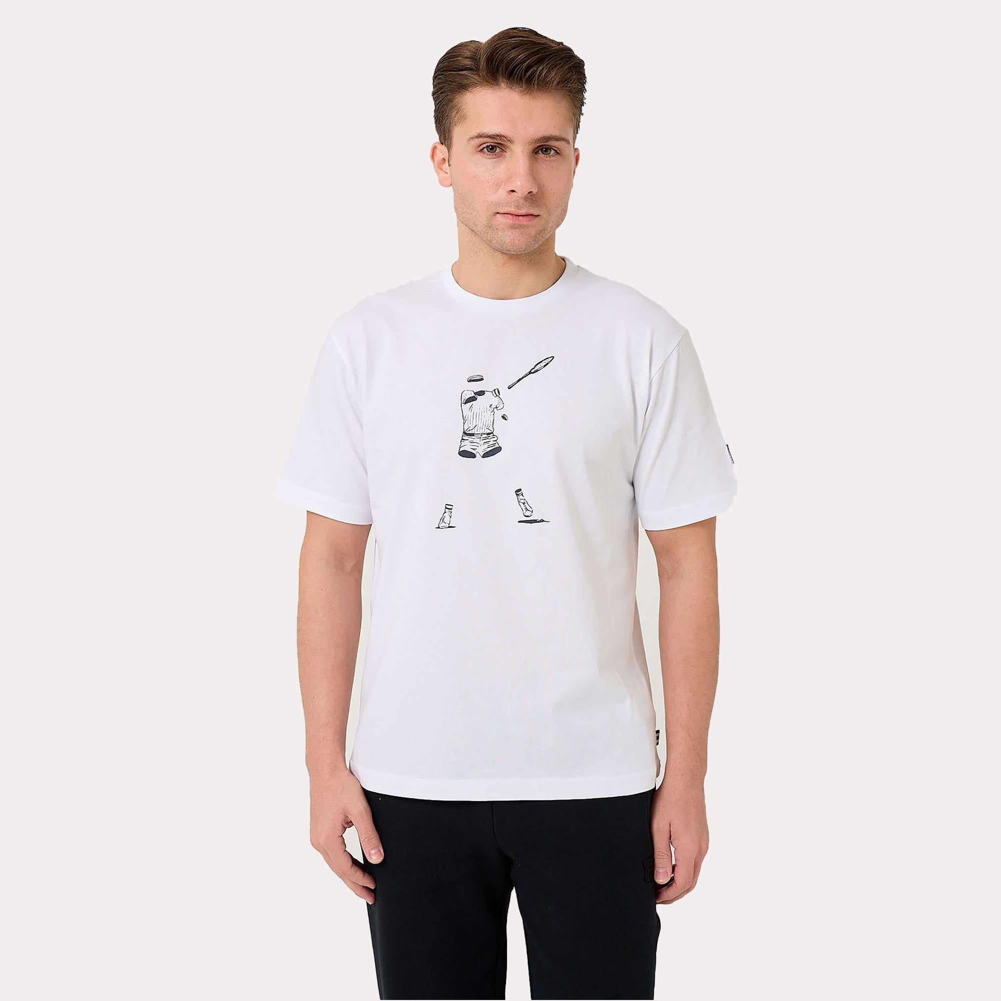 Fila Erkek T-Shirt Tennis Player Graphic TU411111