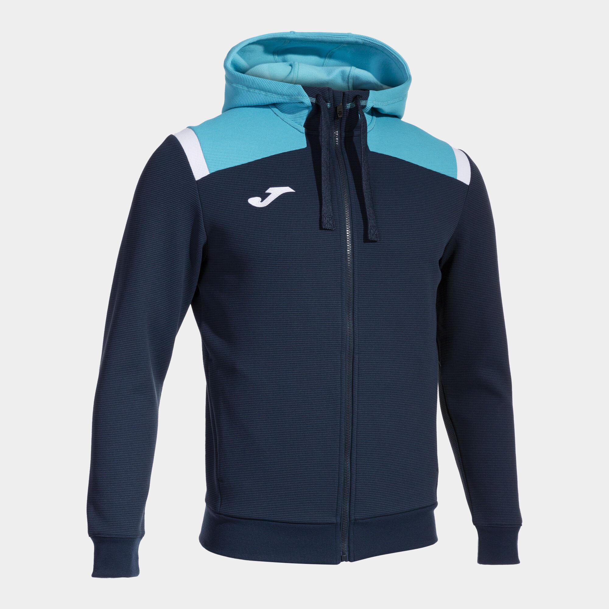 Joma Erkek Futbol Sweatshirt Toledo  Zip-Up Hoodie 103737.342 TOLEDO  ZIP-UP HOODIE NAVY FLUOR TURQUOISE