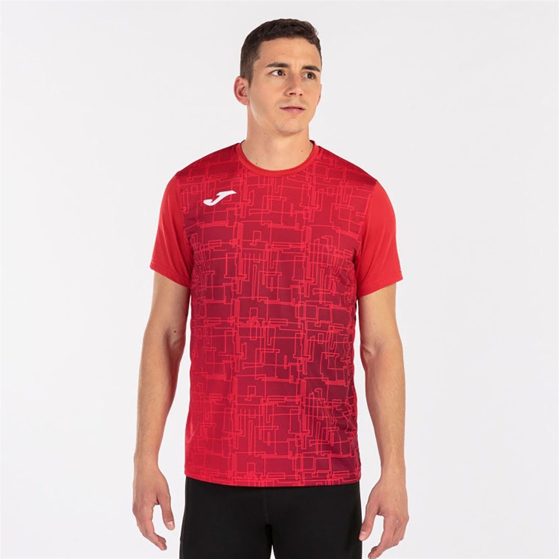 Joma Erkek Koşu - Yürüyüş T-shirt Elite Short Sleeve 101929.600 ELITE VIII SHORT SLEEVE T-SHIRT RED