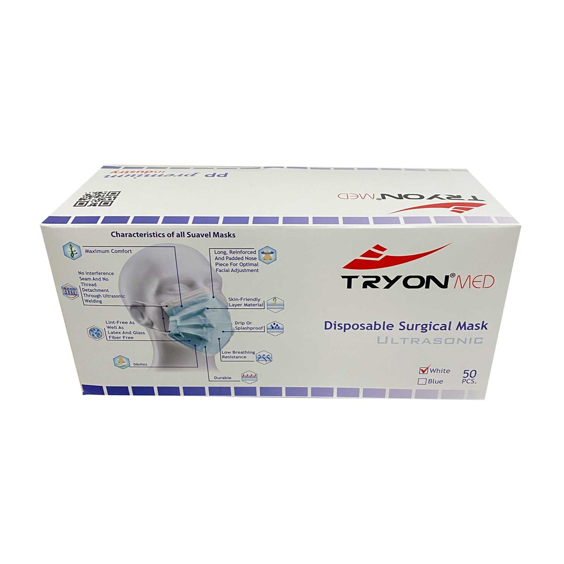 Tryon 3 Katlı Telli Medikal Maske 50'li Kutu MASKE