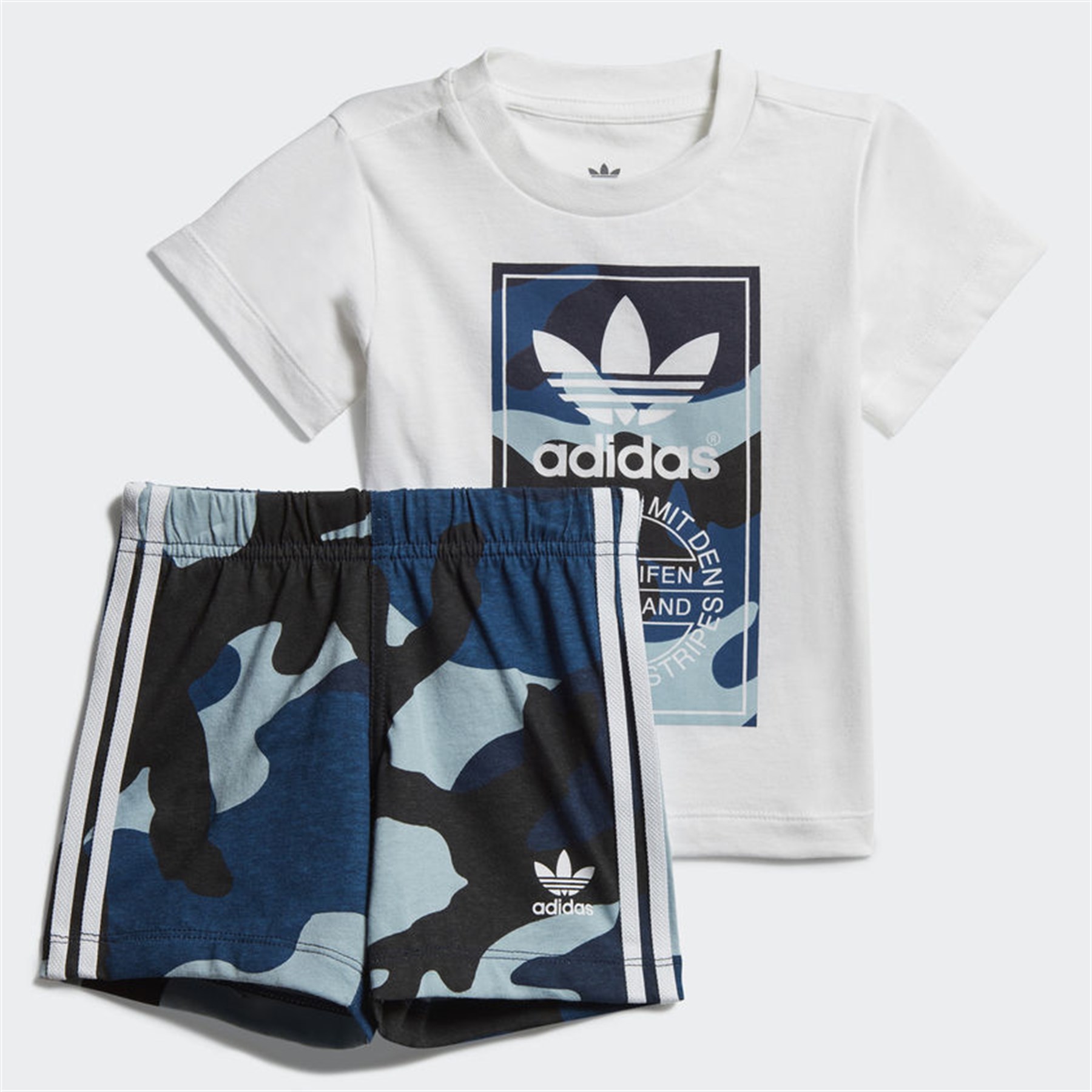 Adidas Bebek Günlük T-Shirt – Şort Takımı Dw3843 Camo Tee Set