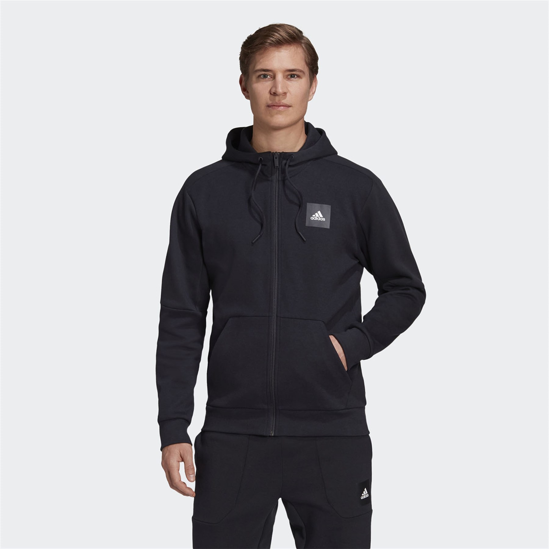 Adidas Erkek Günlük Kapşonlu Eşofman Üstü Mhs Fz Sta Fr7158