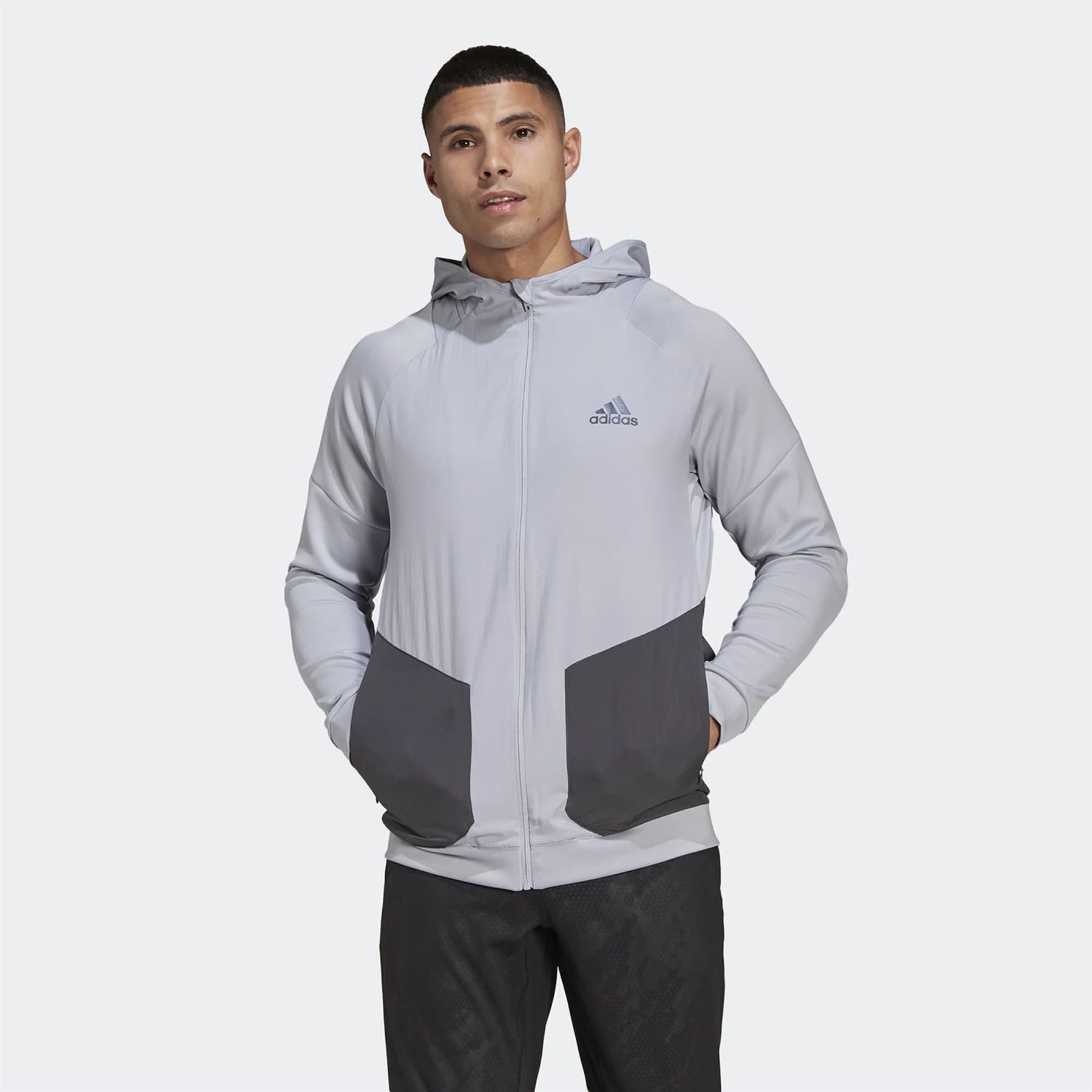 Adidas Erkek Günlük Kapşonlu Sweatshirtshirt M Traın Fz Hc4254