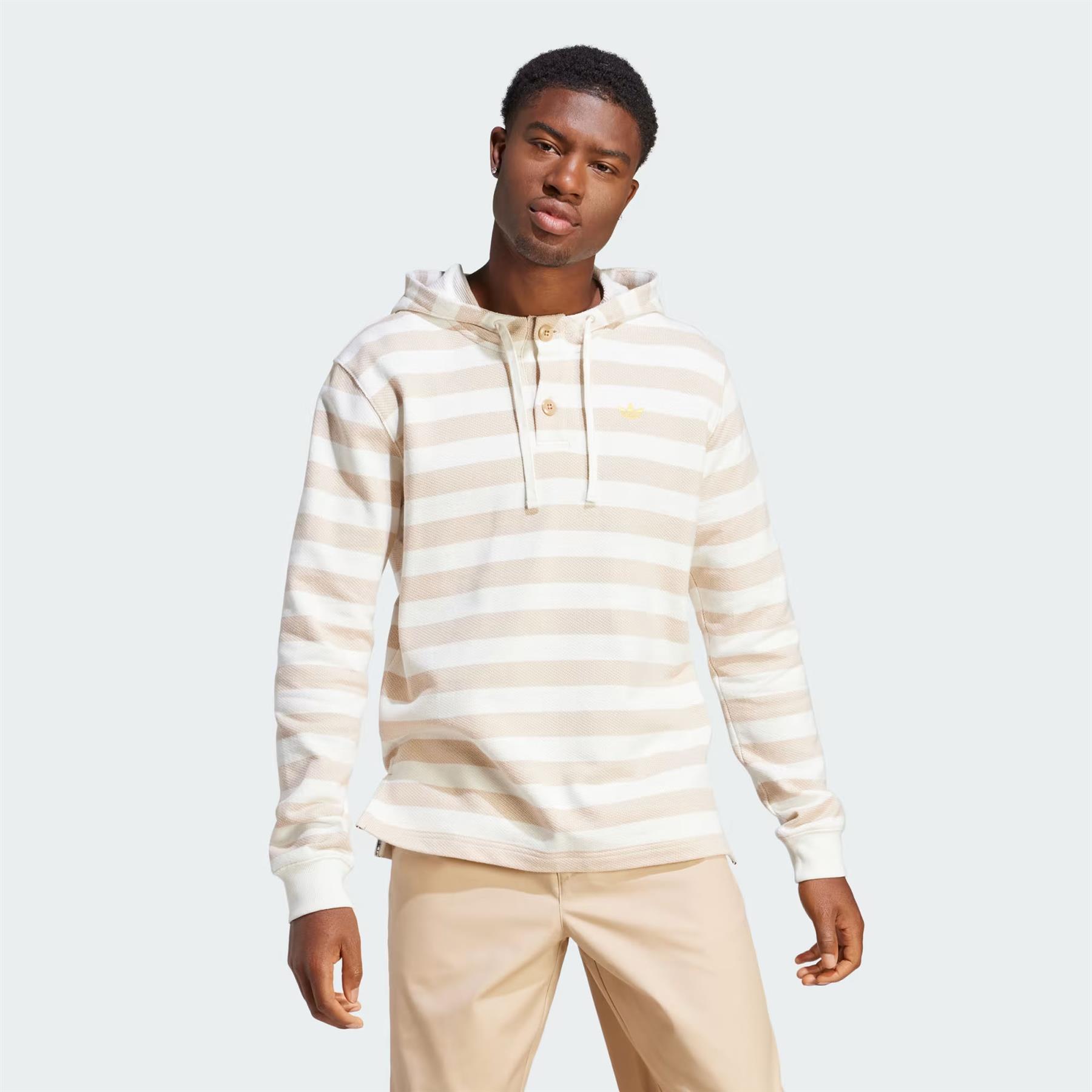 Adidas Erkek Günlük Kapşonlu Sweatshirt Knitted Hoodie Ir7592