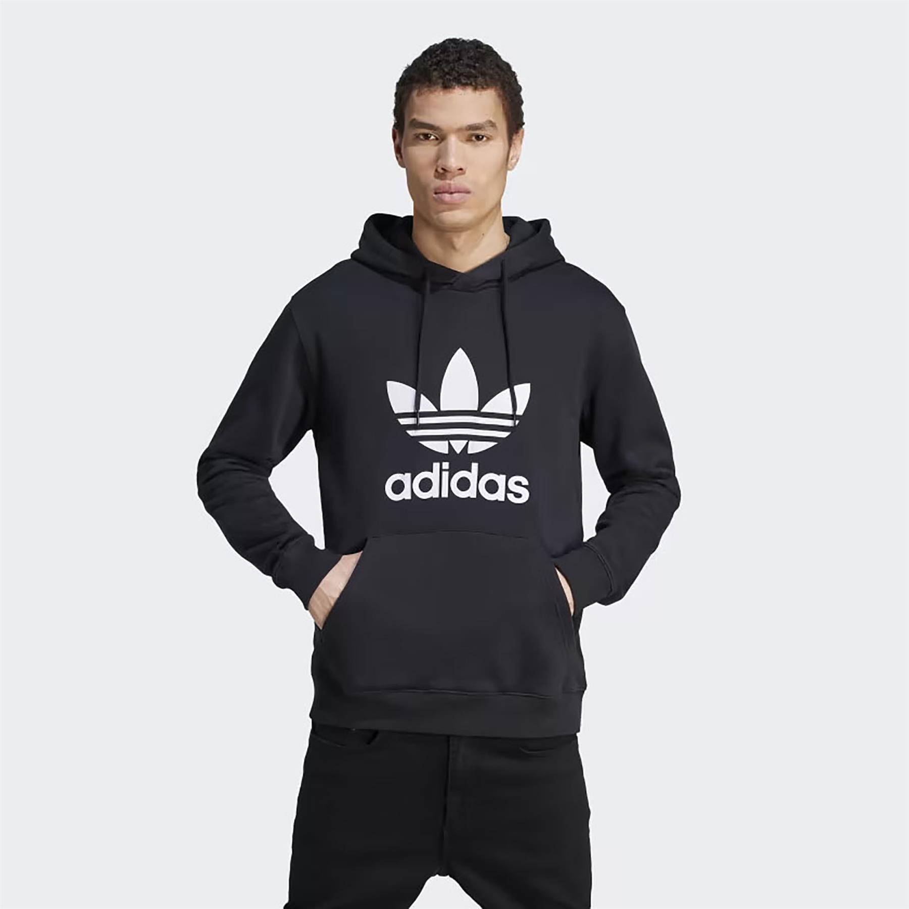 Adidas Erkek Günlük Kapşonlu Sweatshirt Trefoıl Hoody Im4489