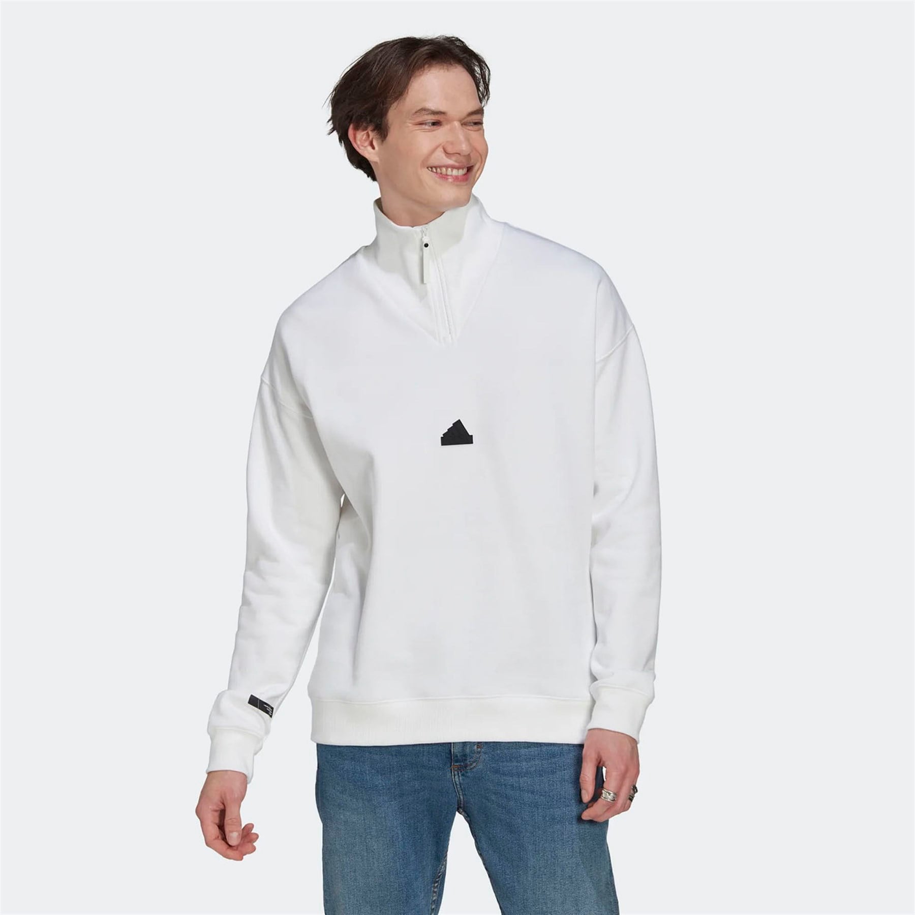 Adidas Erkek Günlük Sweatshirt M New 1-2-Zip Hg2074 M NEW 1-2-Zip