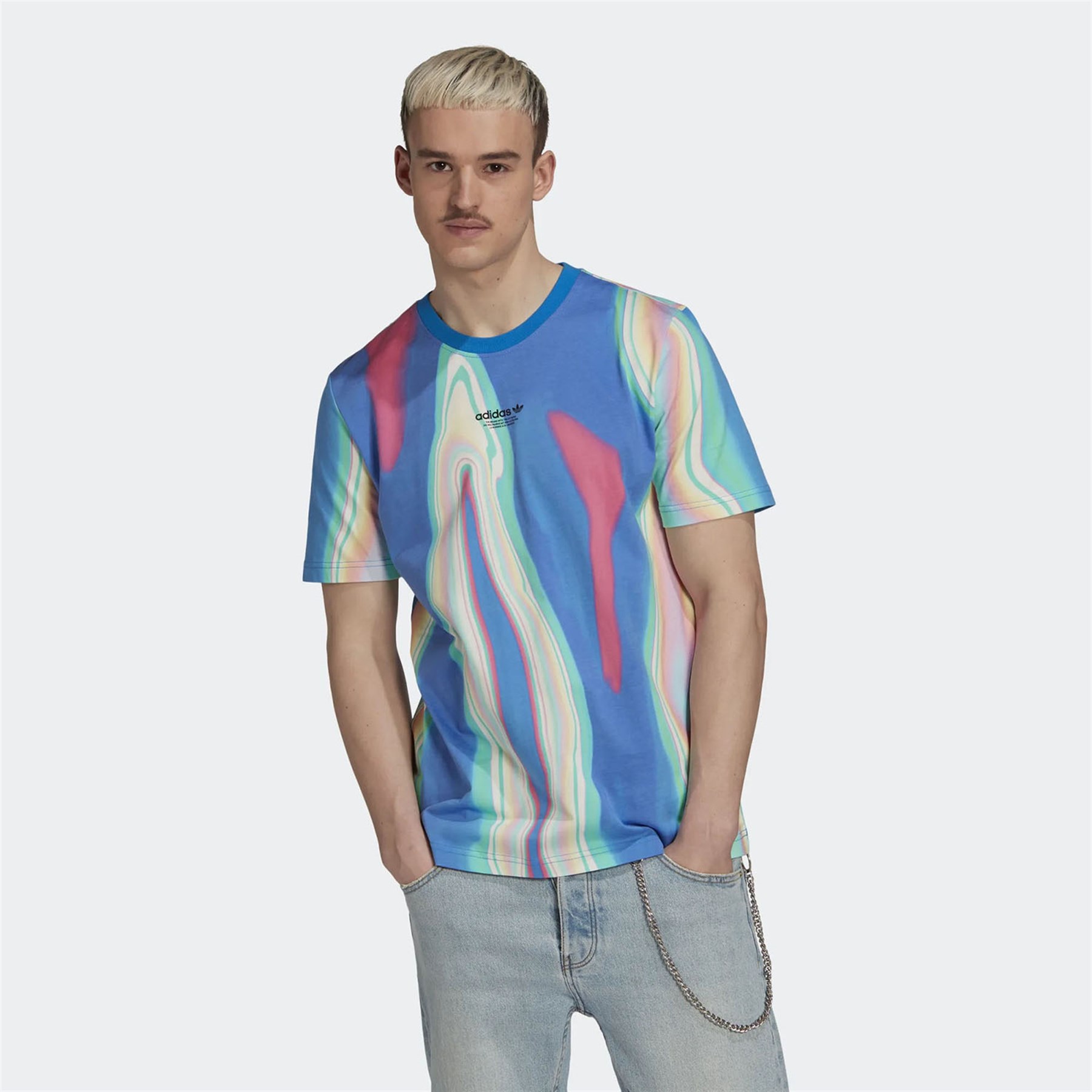 Adidas Erkek Günlük T-Shirt Hyprrl Aop Ss Hn3993