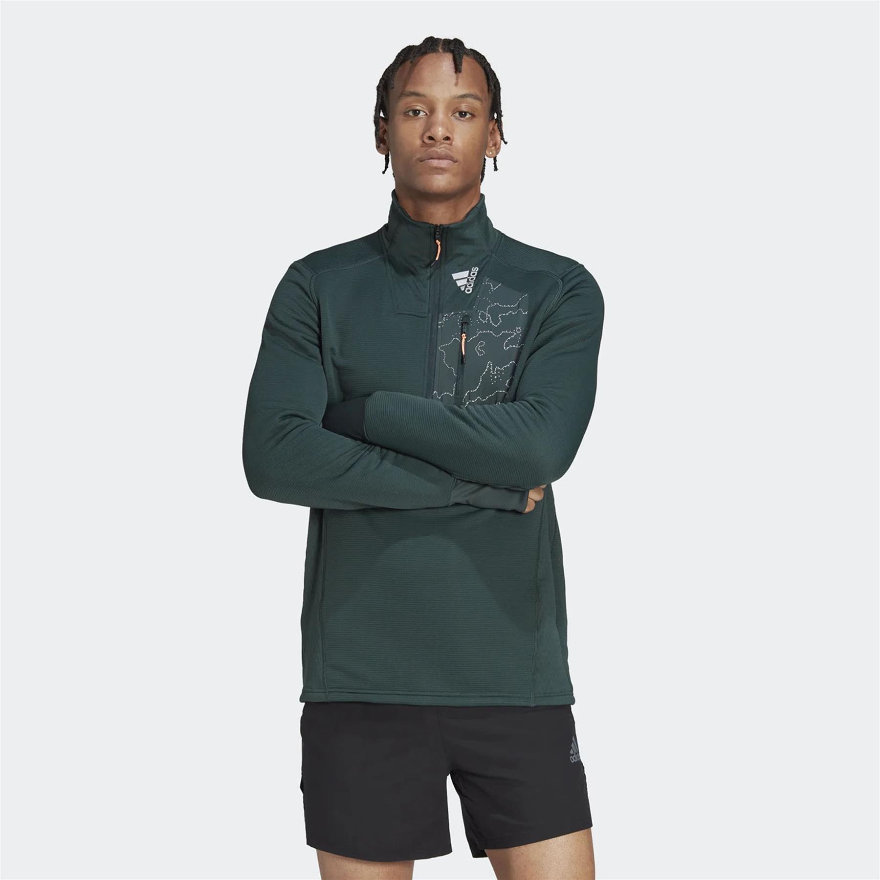 Adidas Erkek Koşu - Yürüyüş Sweatshirt X-City 1-4 Zıp Hf6384