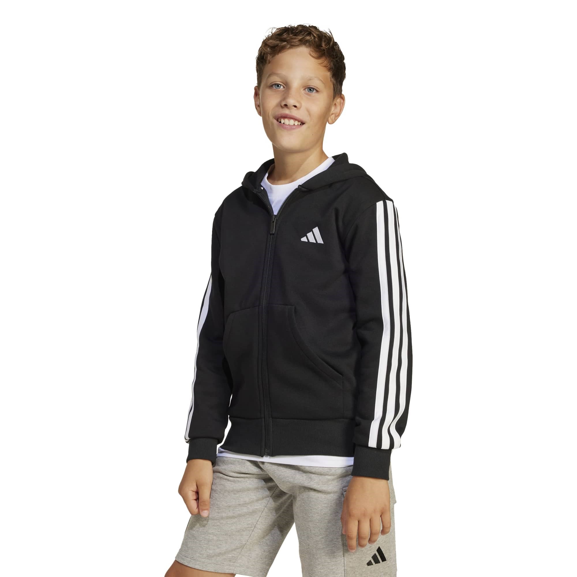 Adidas Genç Günlük Eşofman Üstü J 3S Fl Fz Hd Jd6494 J 3S FL FZ HD