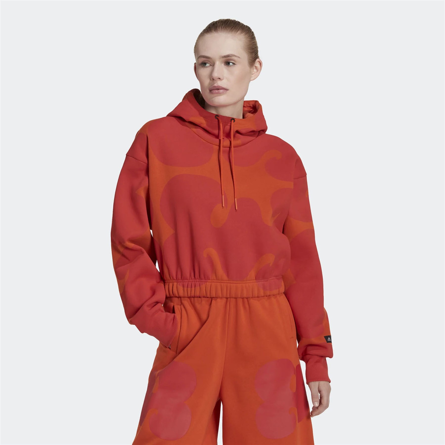 Adidas Kadın Günlük Kapşonlu Eşofman Üstü Mmk Crop Hoodie Hj7306
