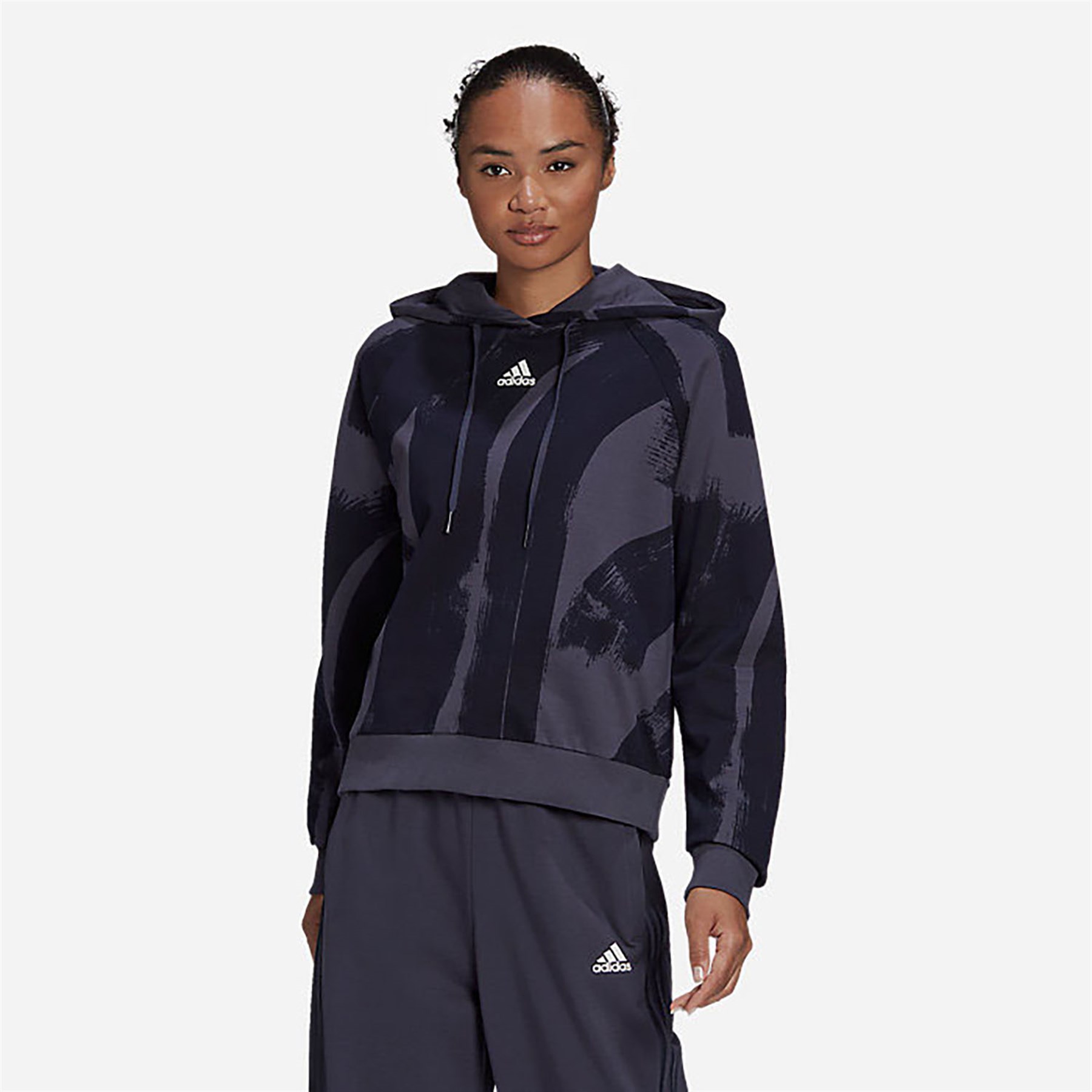 Adidas Kadın Günlük Kapşonlu Sweatshirt W Aop Hd Swt Hd6896