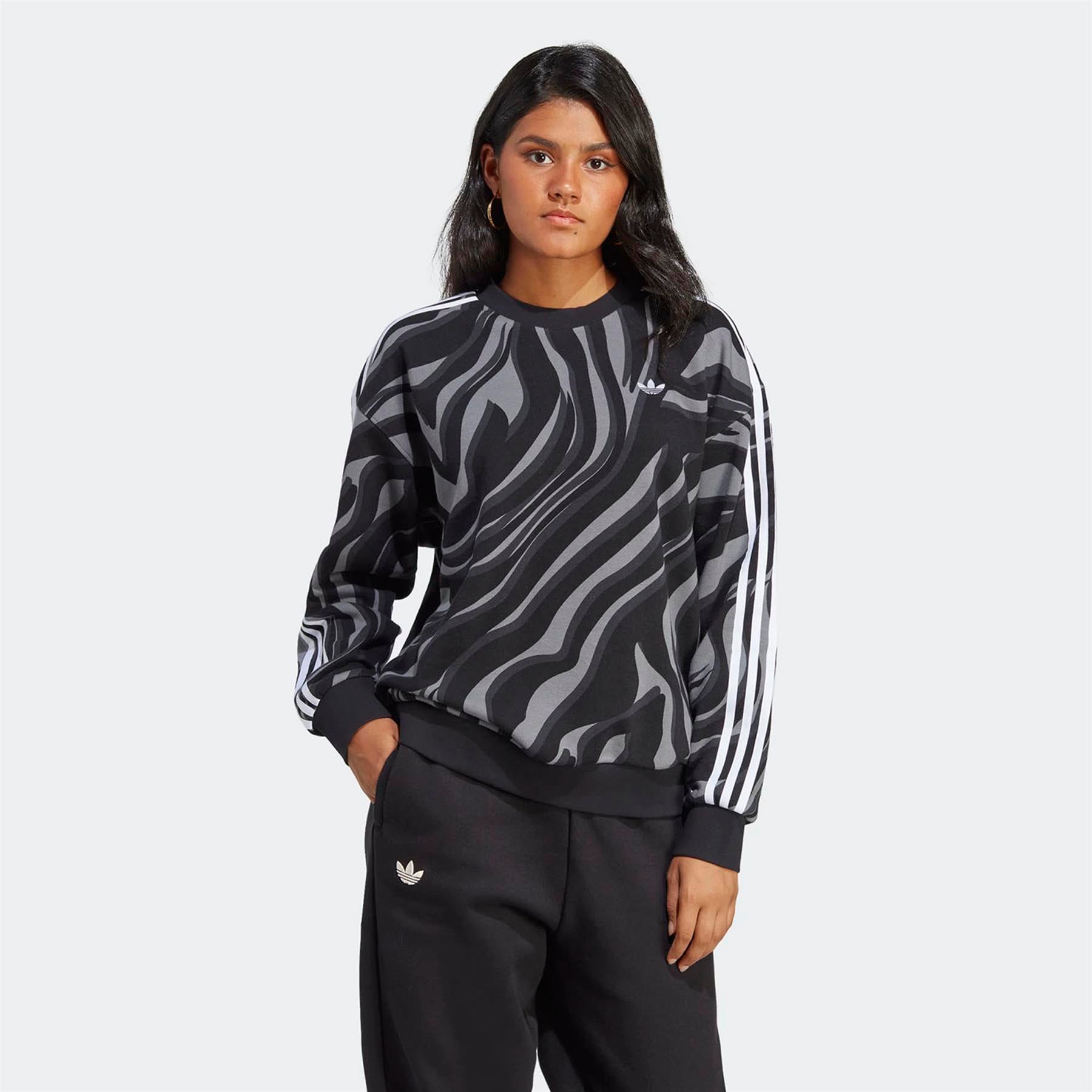 Adidas Kadın Günlük Sweatshirt Aop Sweatshirt Ij8188