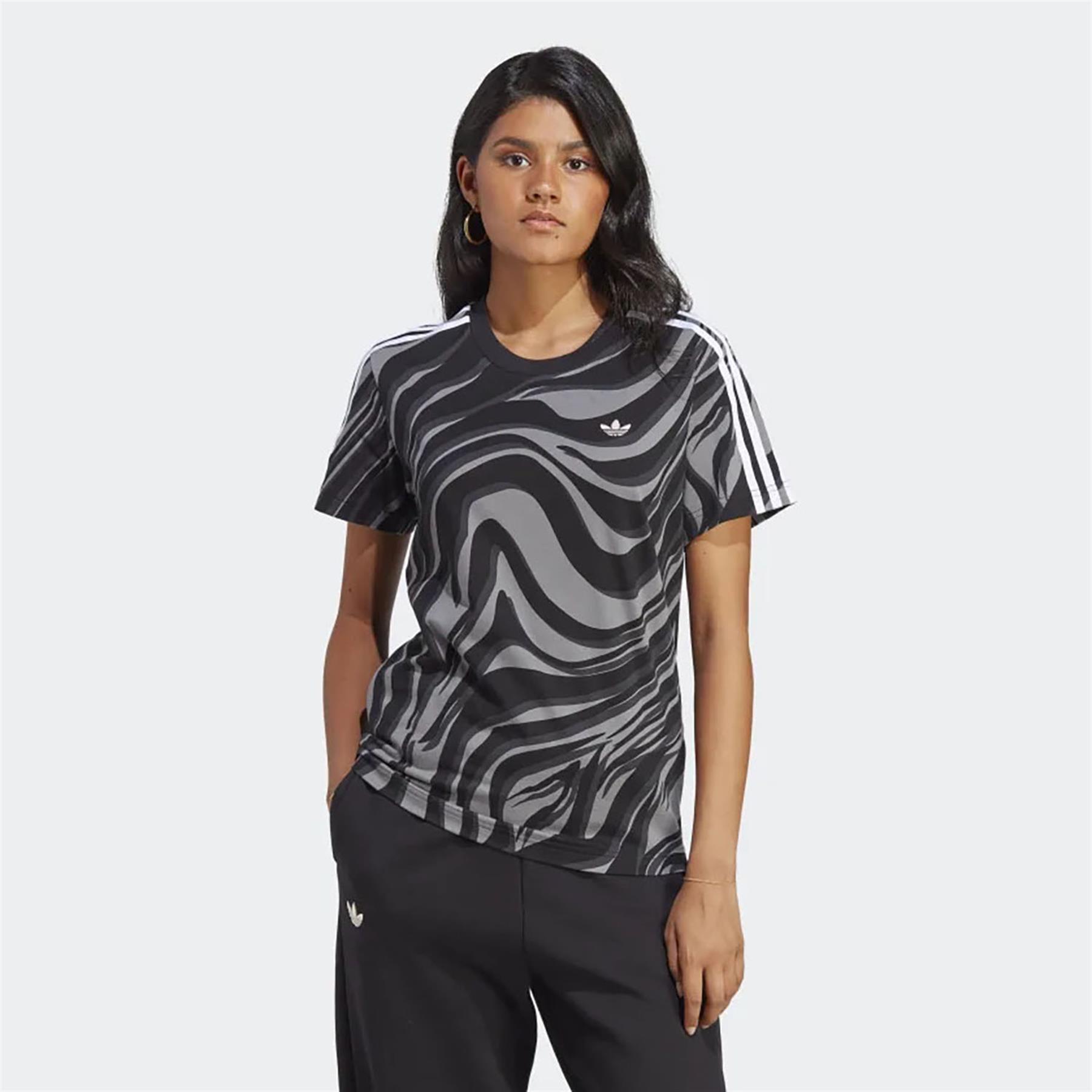 Adidas Kadın Günlük T-Shirt Aop T-Shirt Ij8191