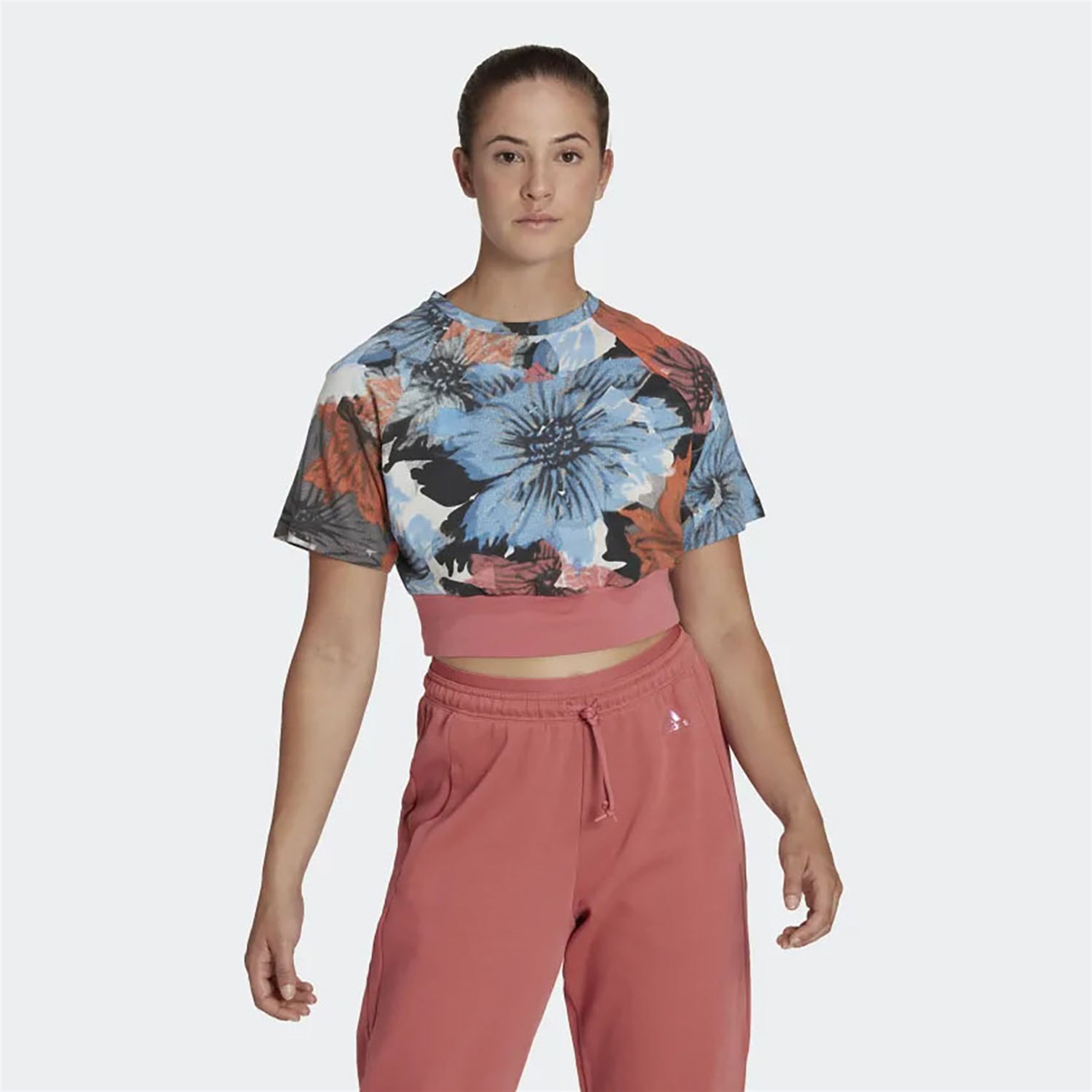 Adidas Kadın Günlük T-shirt W Aop Crp Tee Hp0796 W AOP CRP TEE