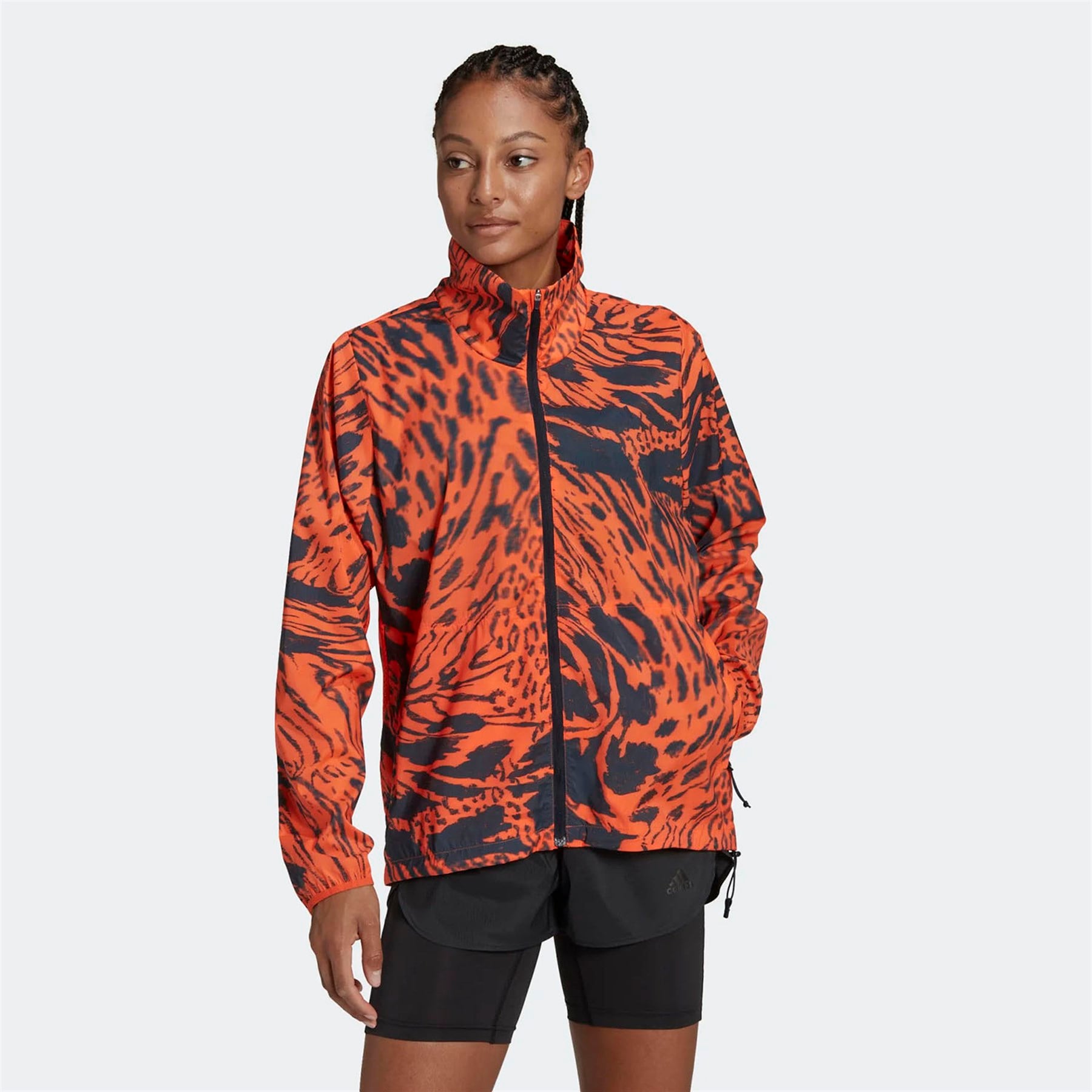 Adidas Kadın Koşu - Yürüyüş Eşofman Üstü Fast Aop Jacket Hl1995