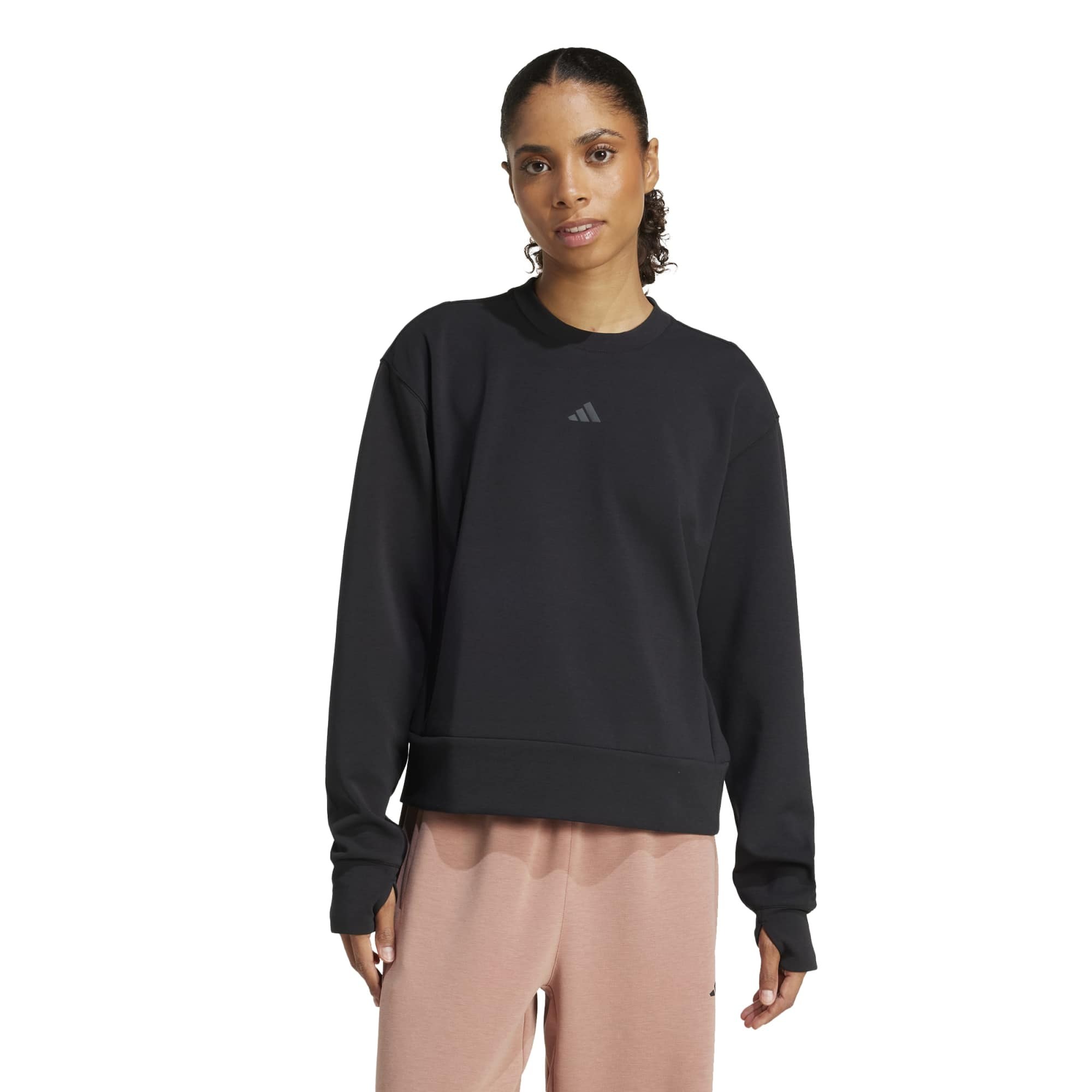 Adidas Kadın Koşu - Yürüyüş Sweatshirt D4T Knıt Crew Jp2655