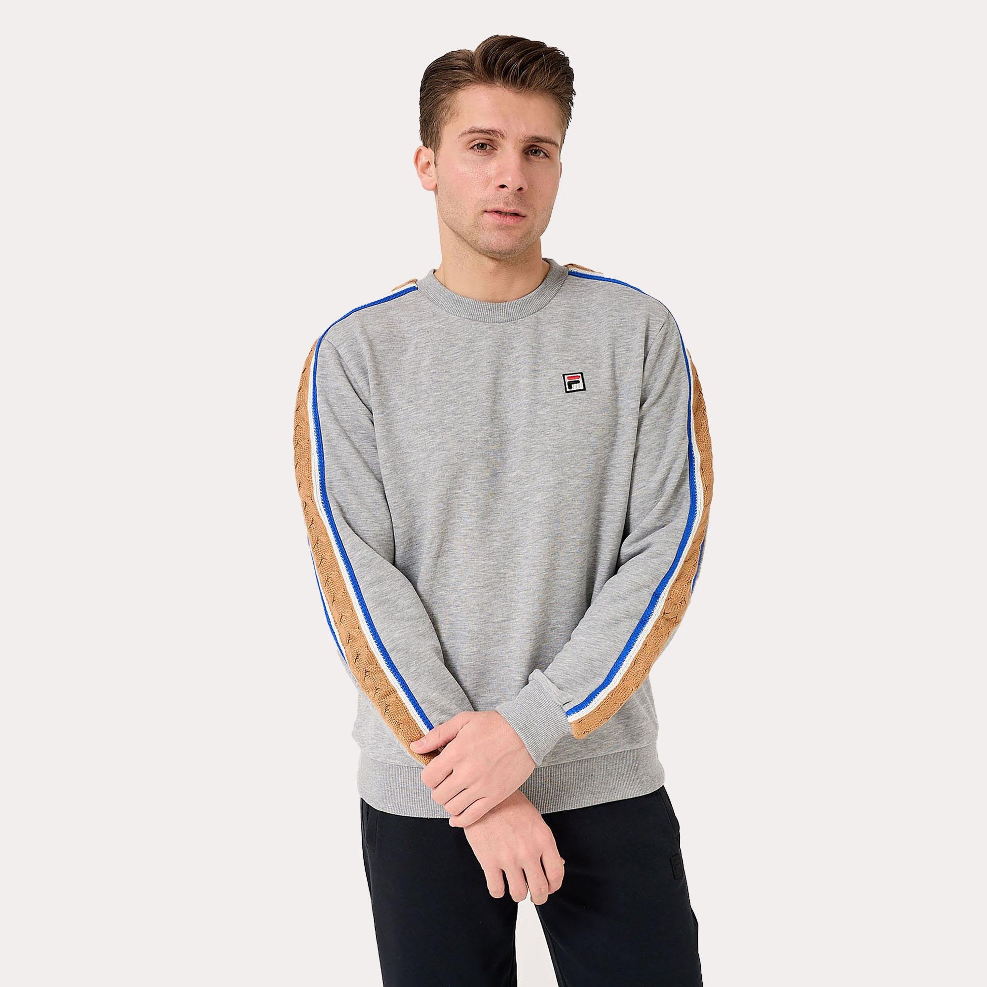 Fila Erkek Bisiklet Yaka Sweatshirt Braid Detail TM411156