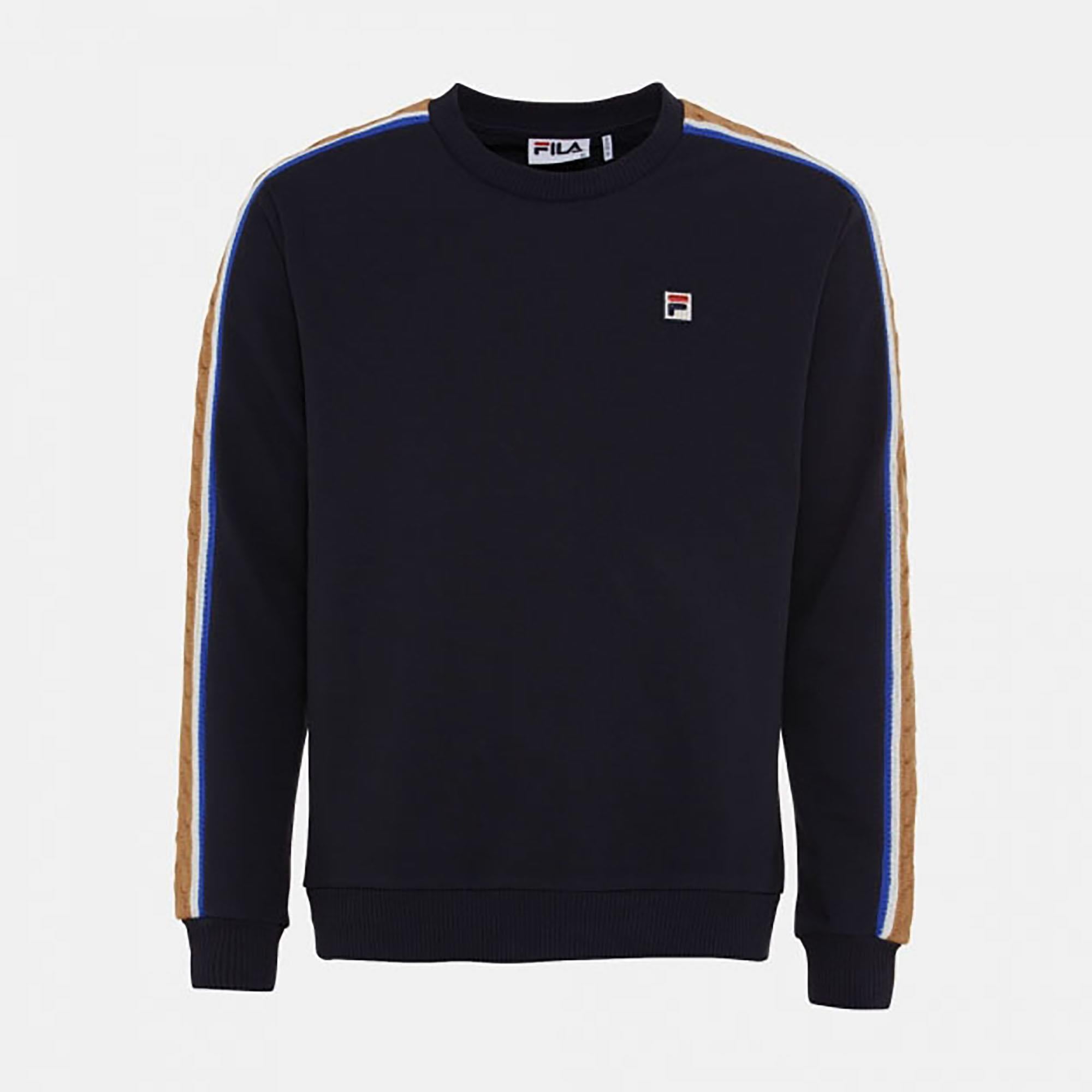Fila Erkek Bisiklet Yaka Sweatshirt Braid Detail TM411156