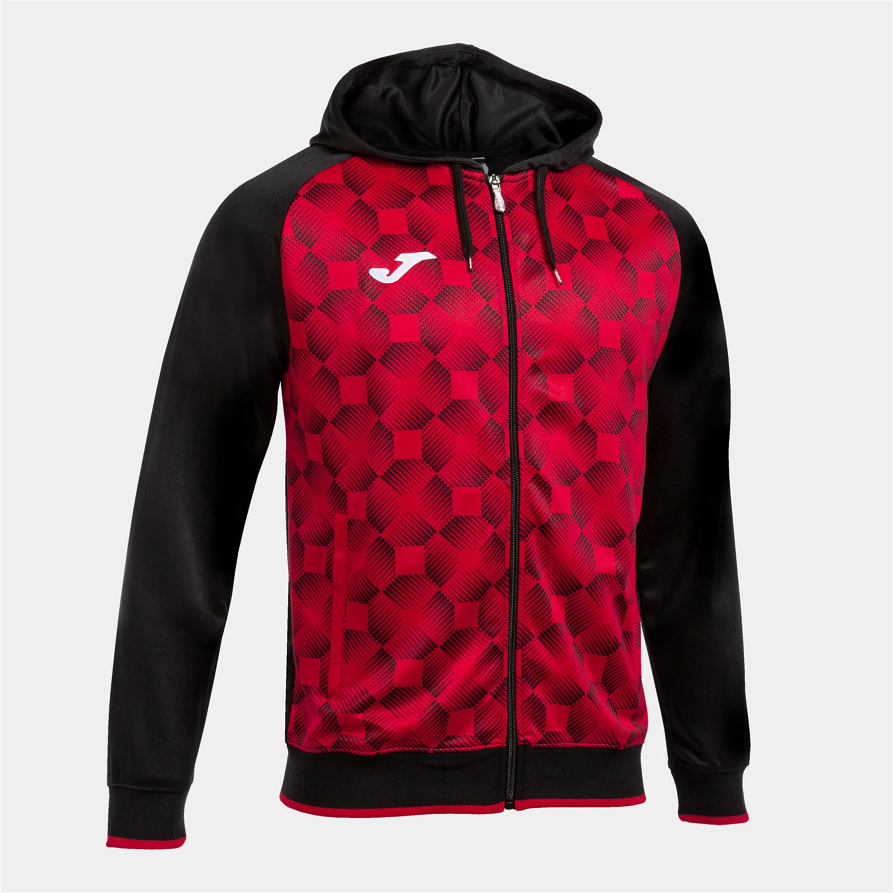 Joma Erkek Futbol Eşofman Üstü Supernova Zip-Up Hoodie 102262.106 SUPERNOVA III ZIP-UP HOODIE BLACK RED