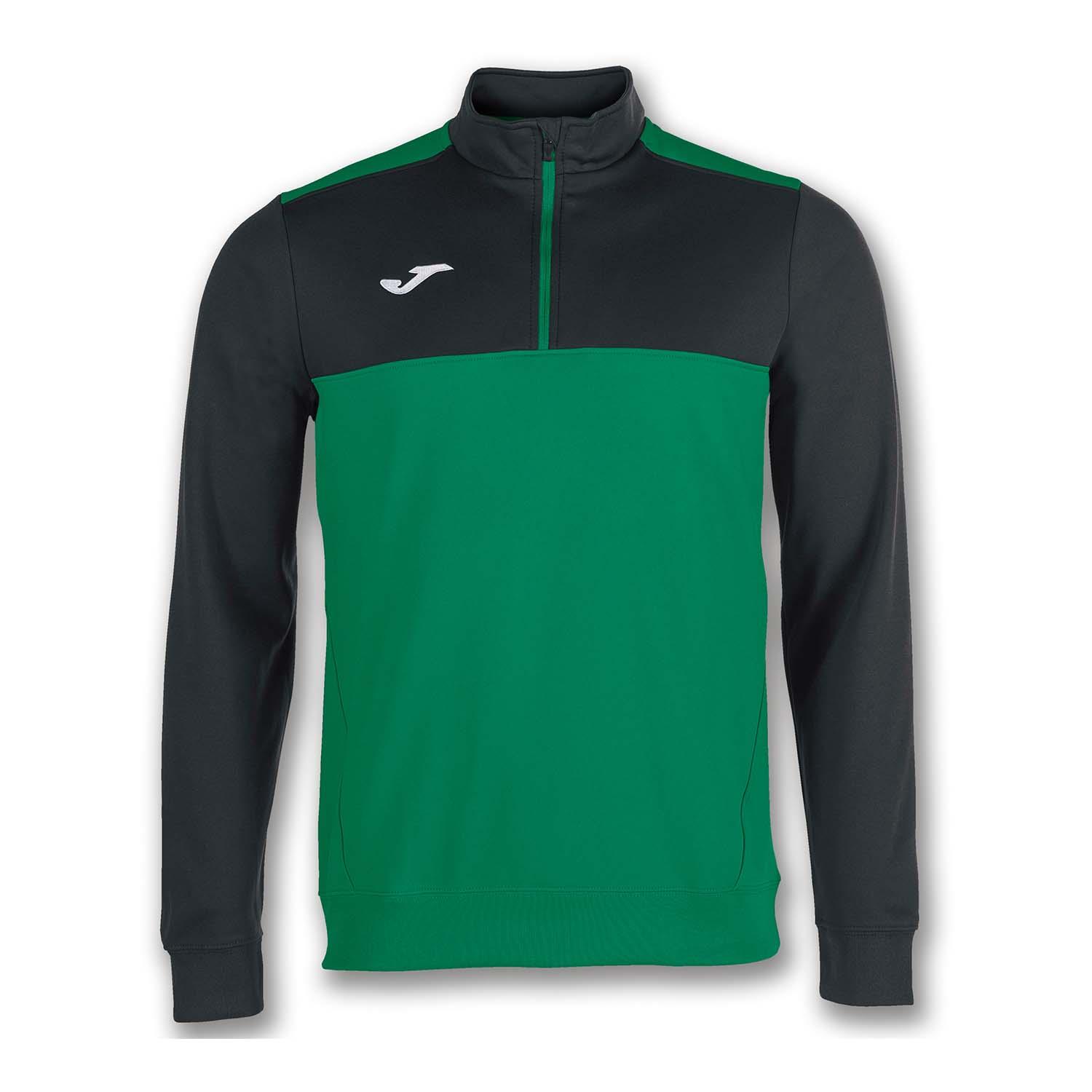Joma Erkek Sweatshirt 1-2 Zipper Winner 100947.401 SWEATSHIRT 1-2 ZIPPER WINNER GREEN-BLACK