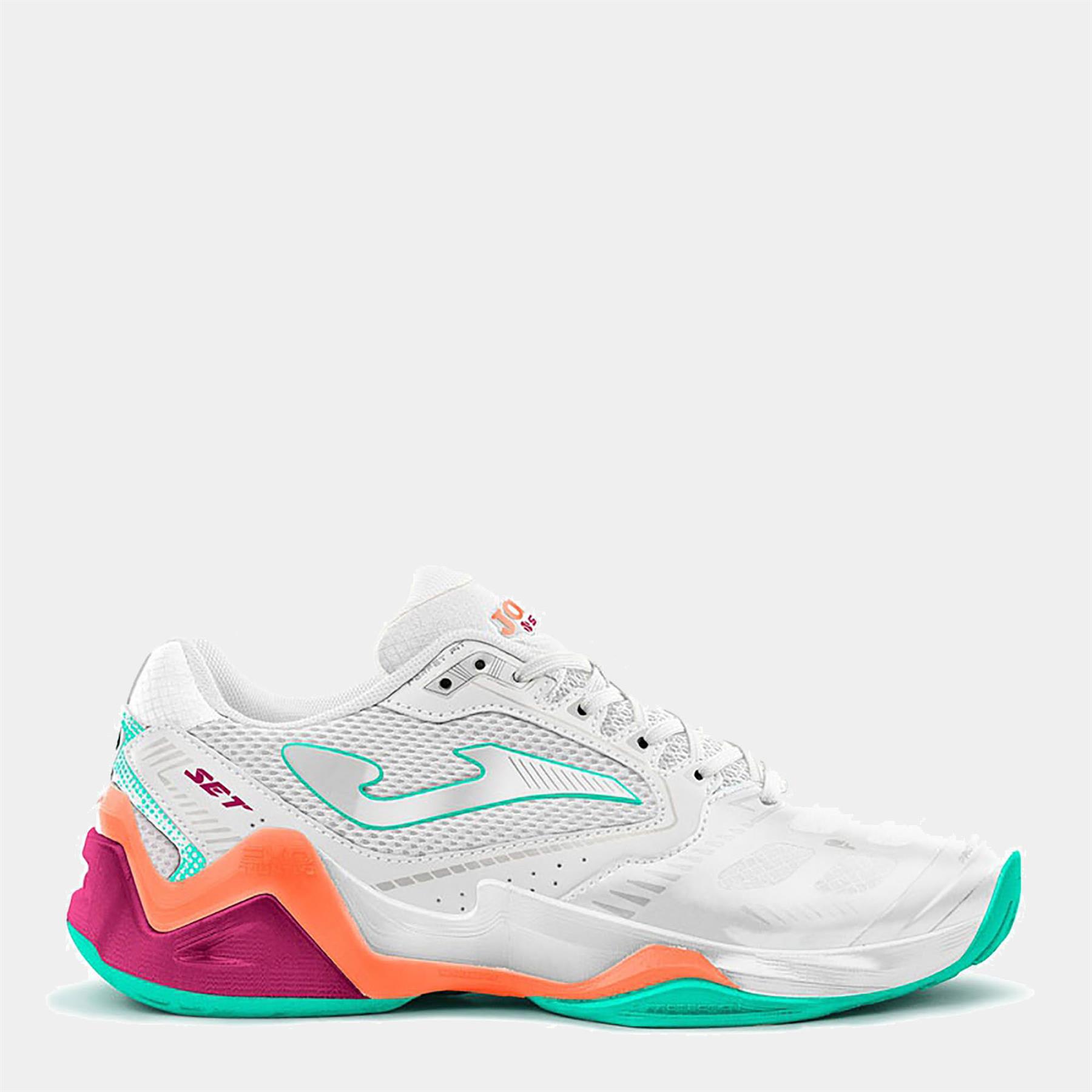 Joma Kadın Tenis Maç Ayakkabı Set Lady 2302 White Orange Tselw2302C