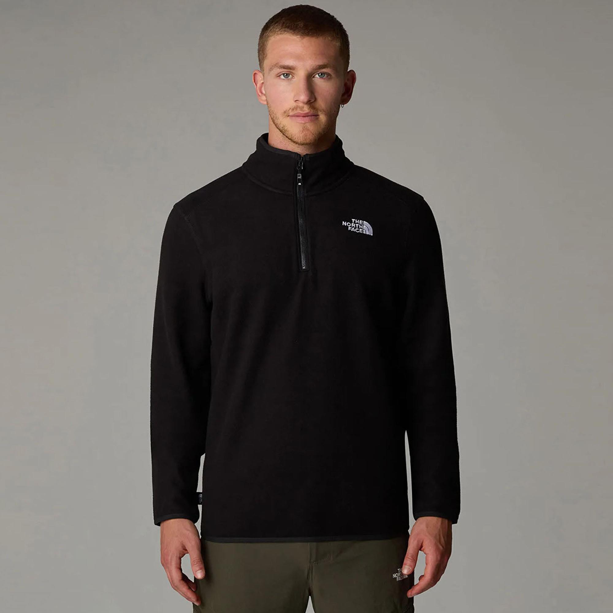 The North Face Erkek Polarlı Yarım Fermuar Sweatshirt 100 Glacier 1-4 Zıp - Eu Nf0A855W4H01