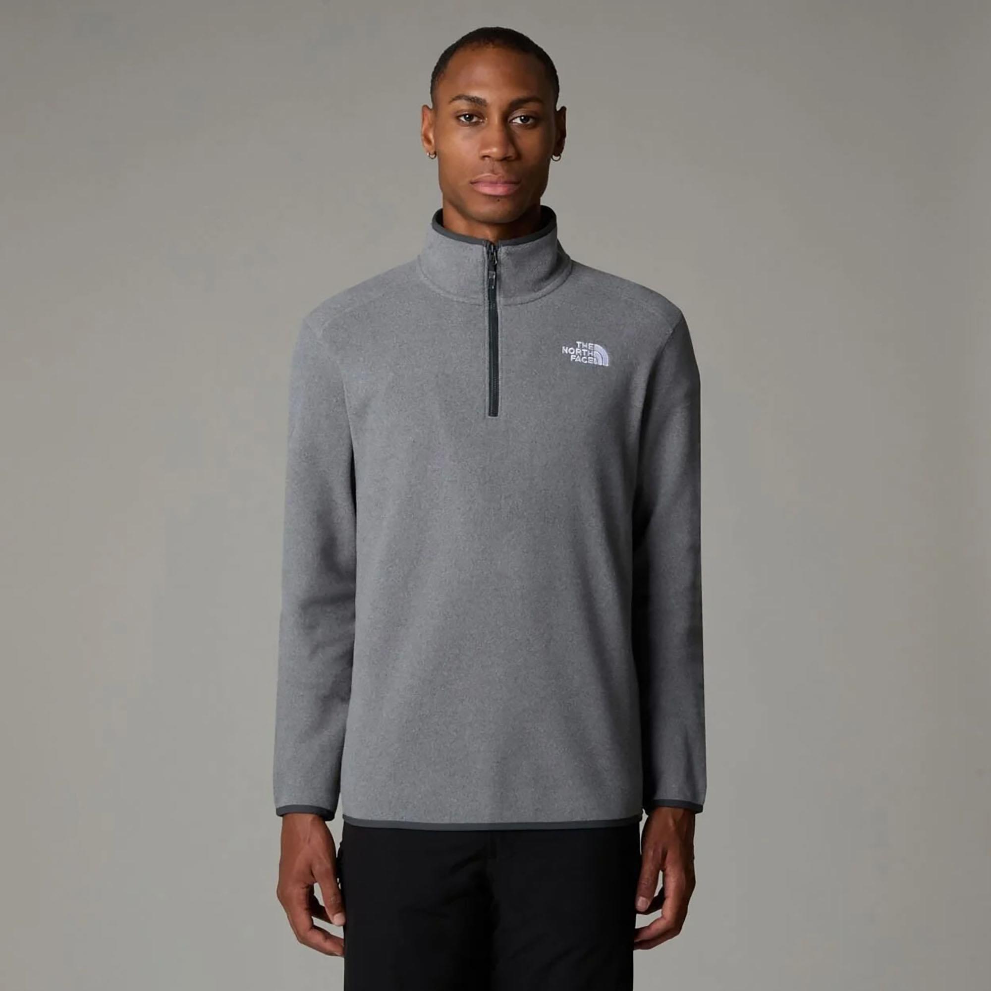 The North Face Erkek Polarlı Yarım Fermuar Sweatshirt 100 Glacier 1-4 Zıp - Eu Nf0A855W4Hj1
