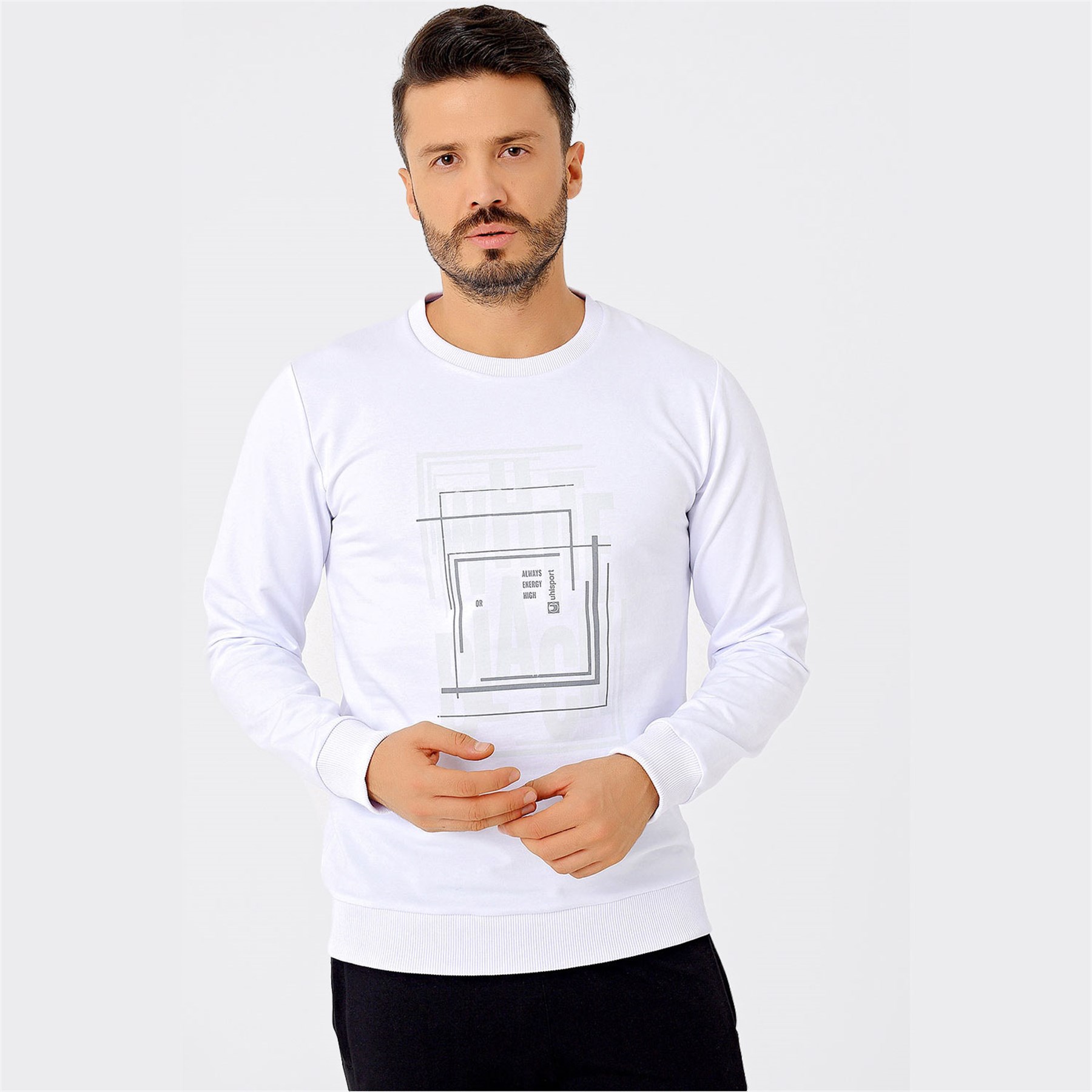 Uhlsport Erkek Sweatshirt Rush SWEAT B.YAKA PAMUK RUSH M