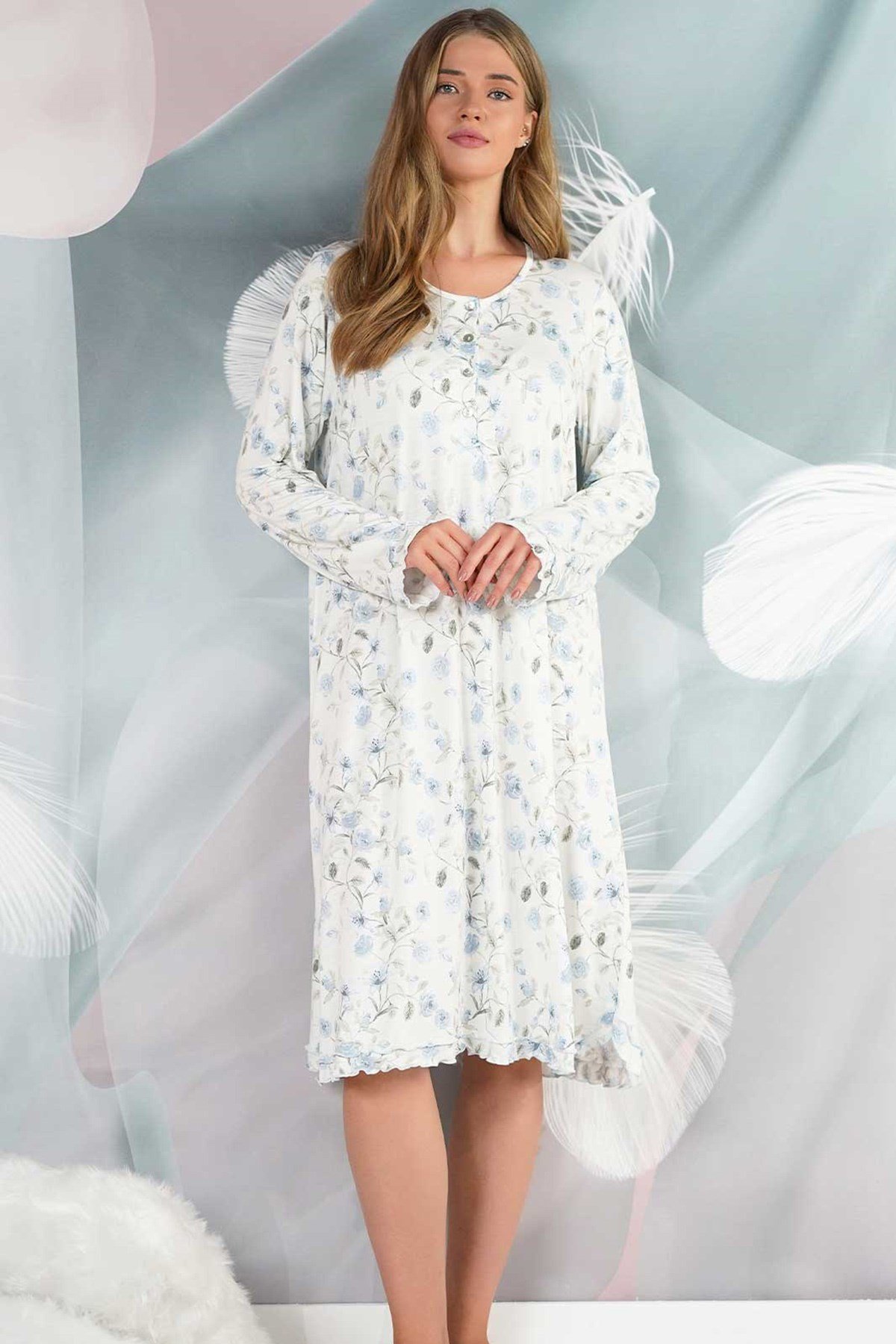 Aqua 21180 Desenli Lohusa Gecelik