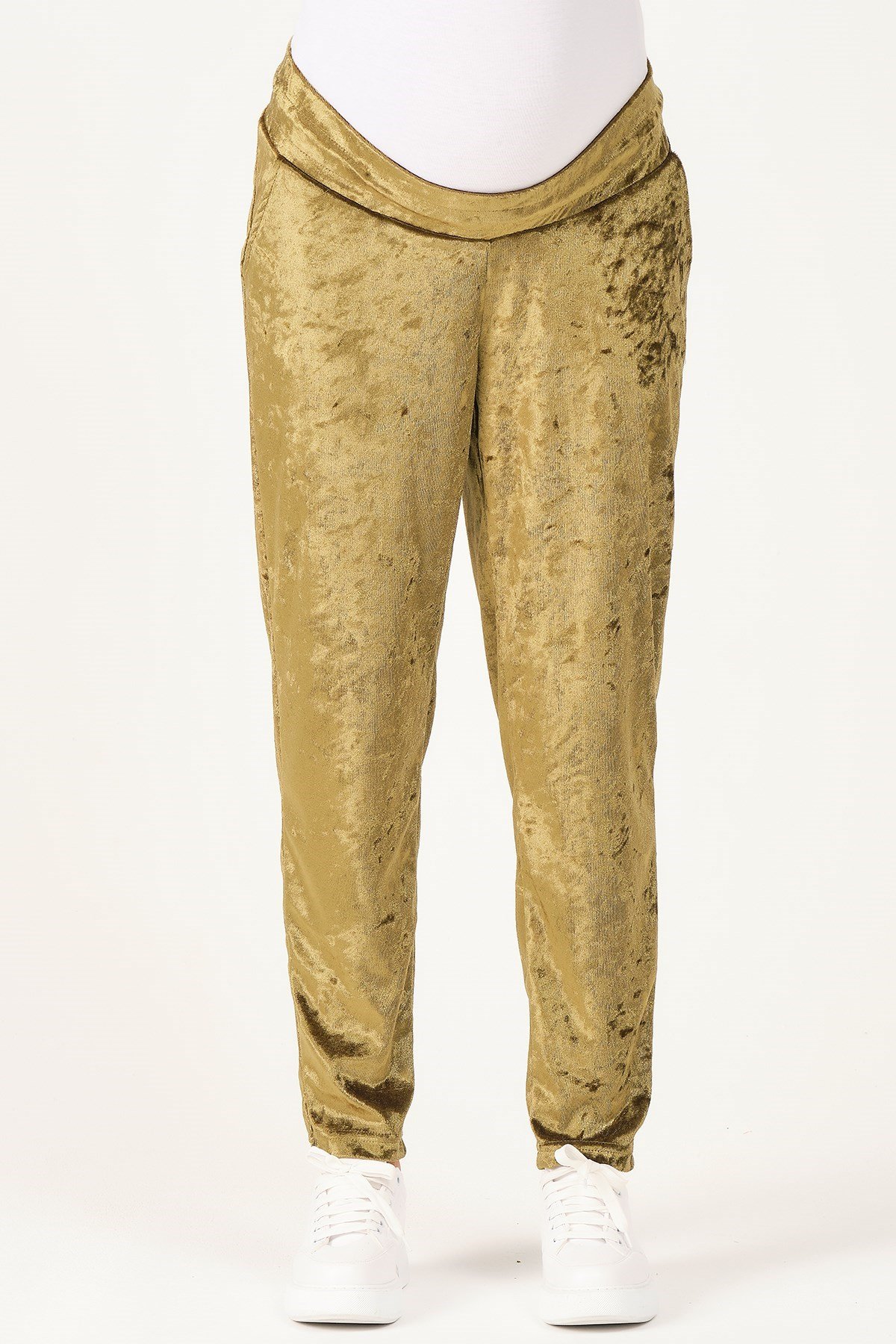 Busa Hamile Kadife Eşofman Altı Yeşil