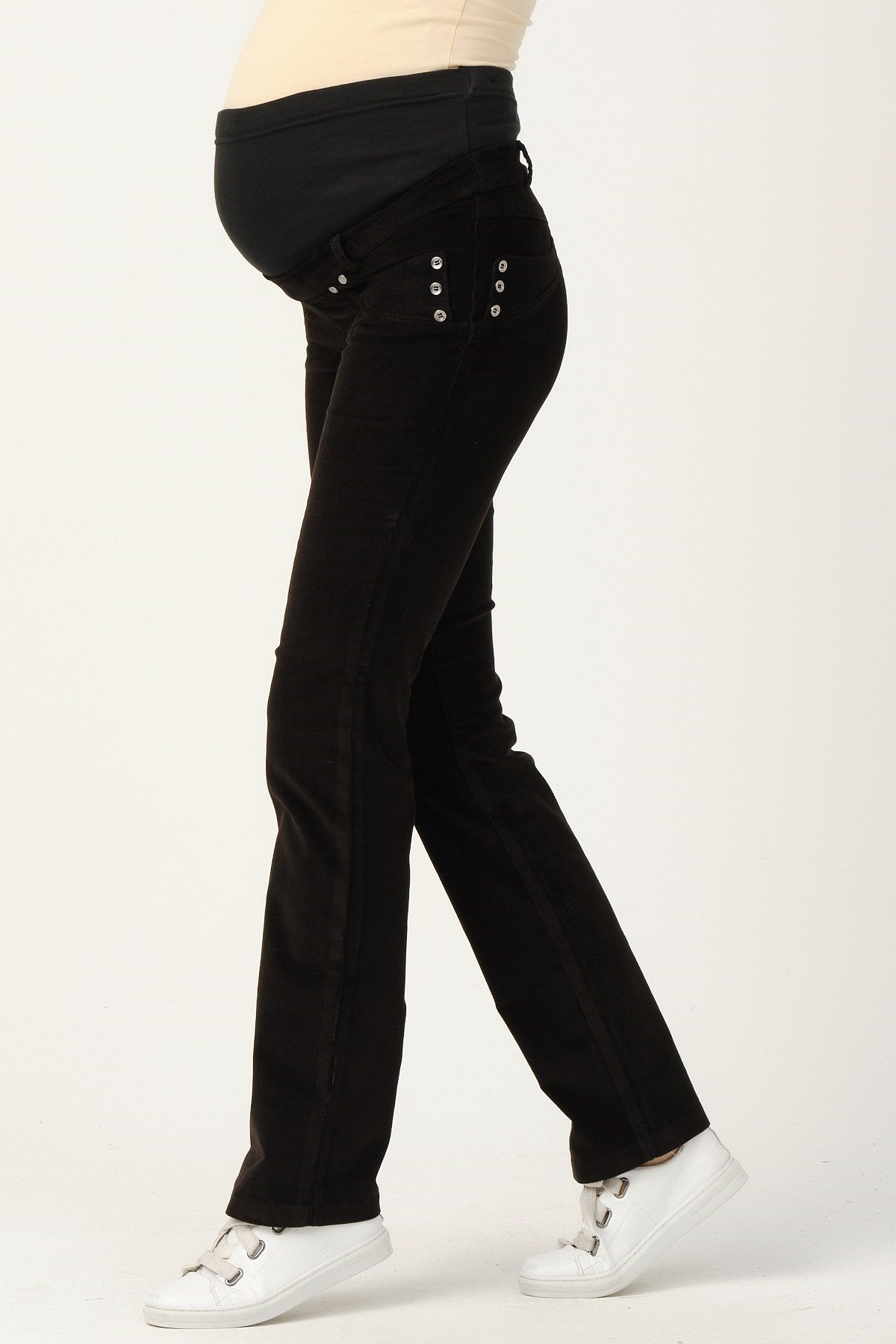 Busa Hamile Kadife Pantolon Siyah