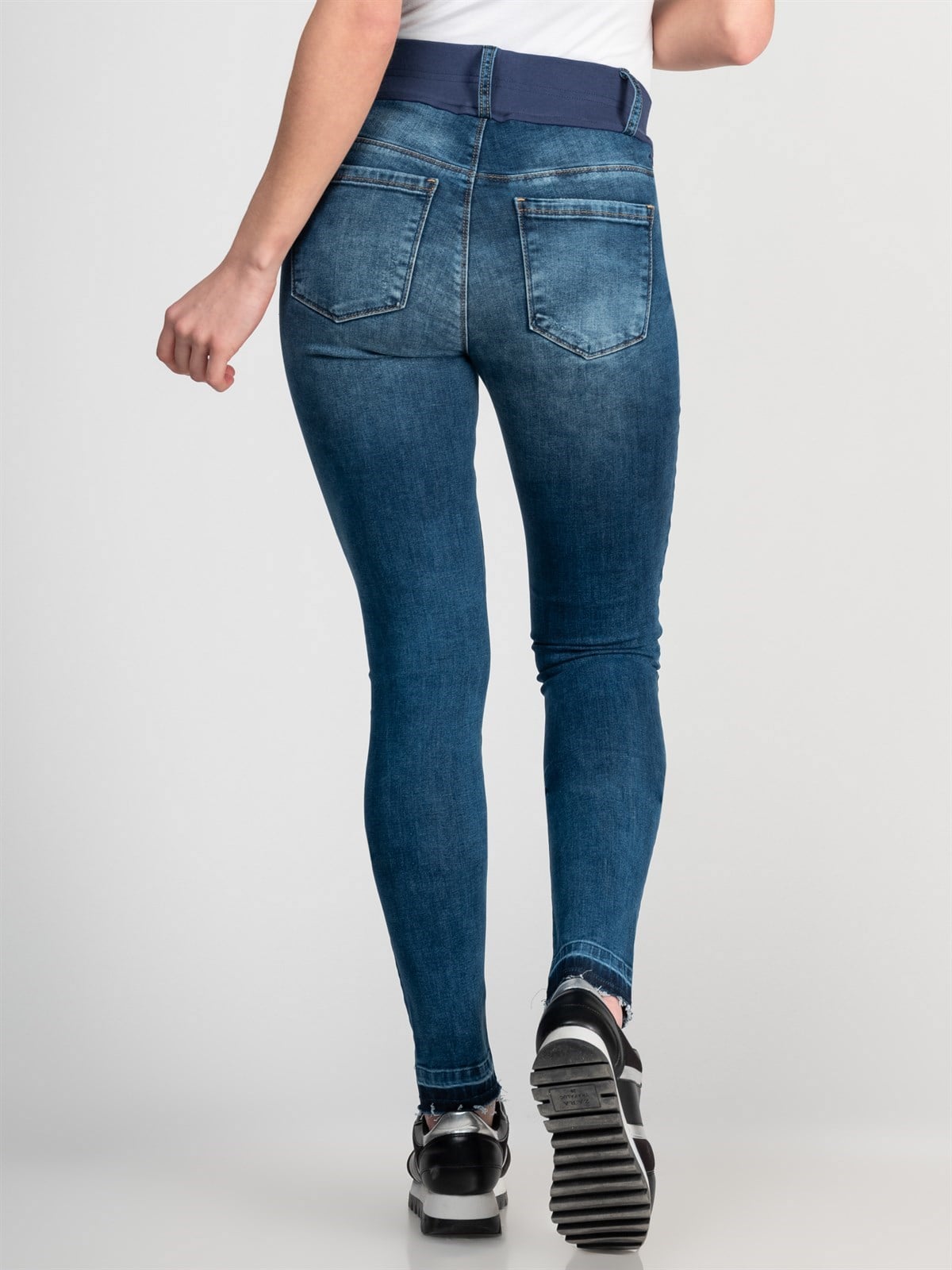 Busa Hamile Kot Pantolon Skinny Mavi
