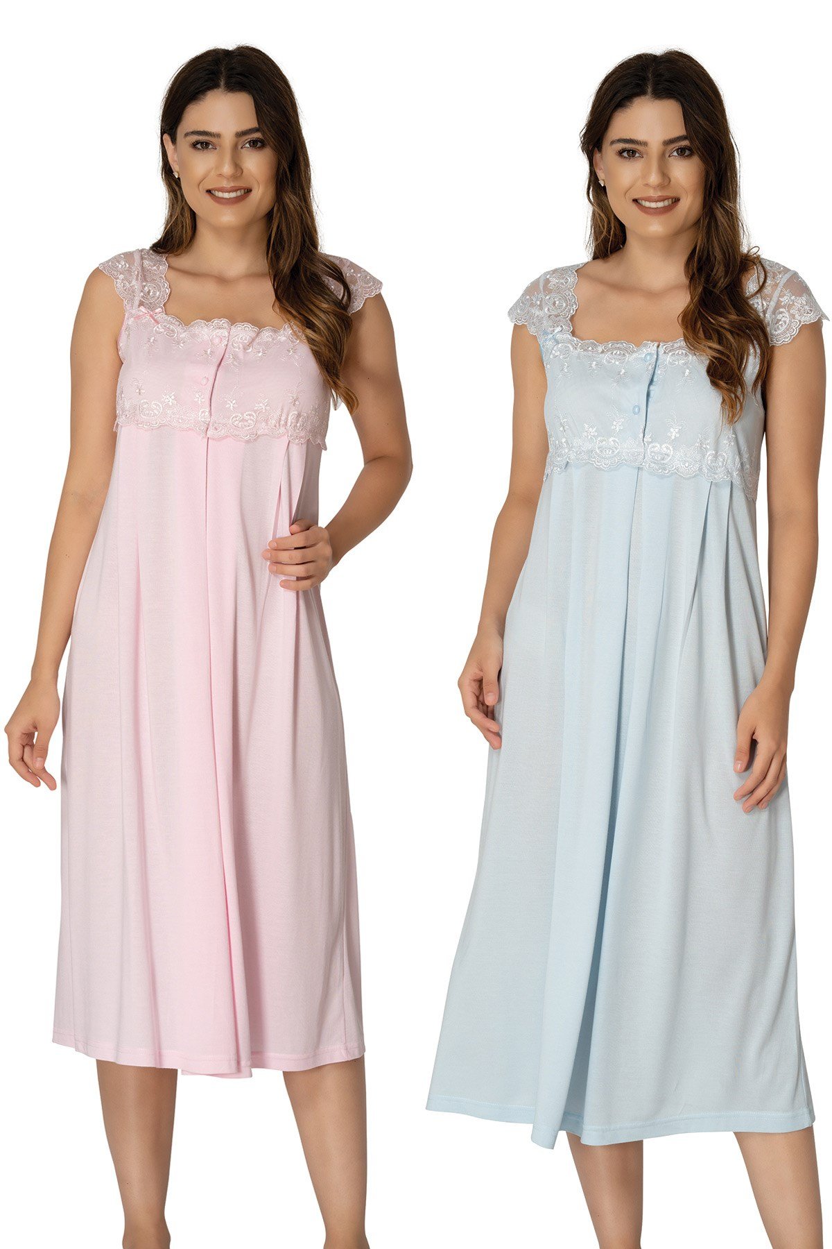 Effortt 2304 Dantelli Lohusa Gecelik Takımı